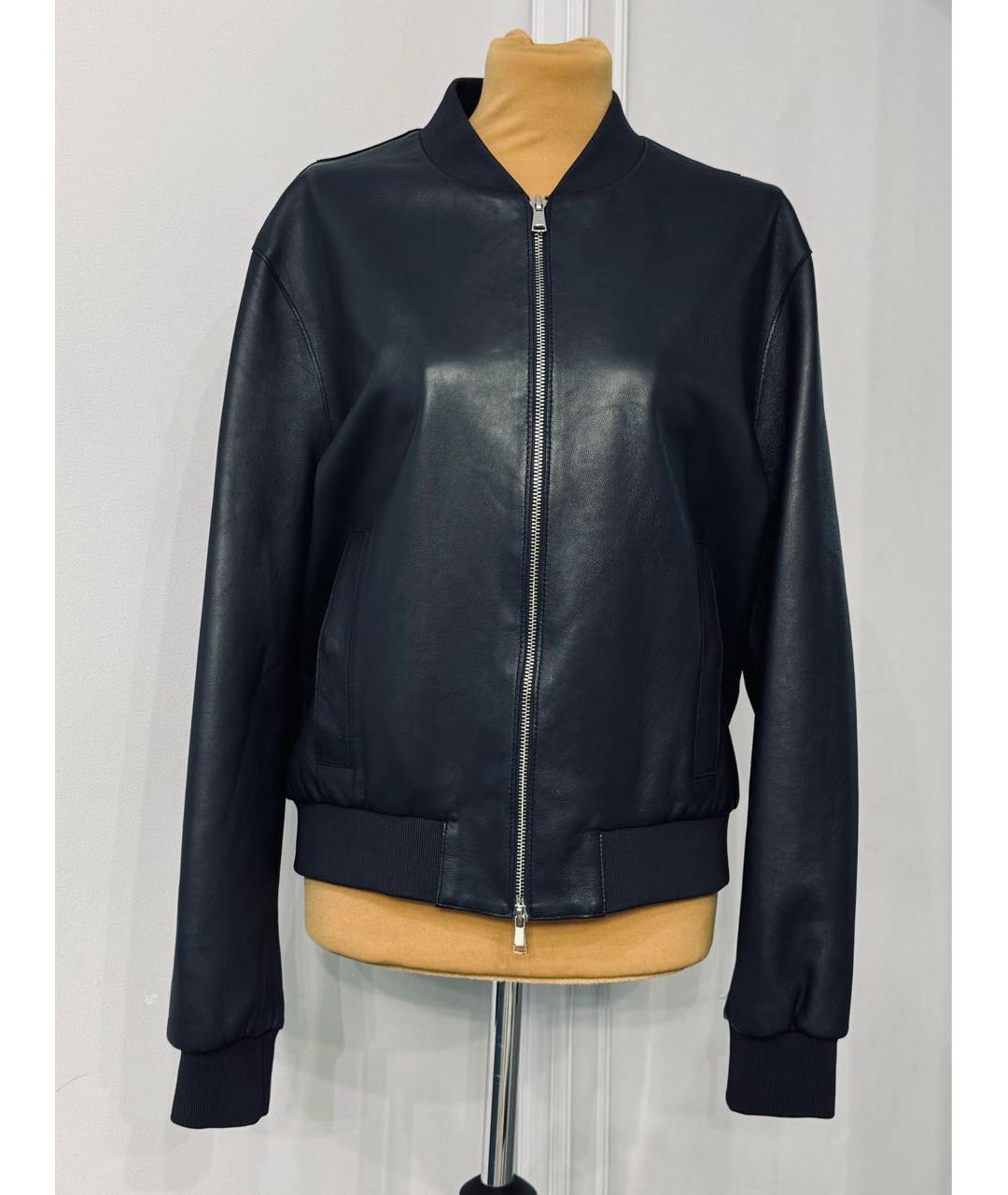 P.A.R.O.S.H. Темно-синяя кожаная куртка, фото 9