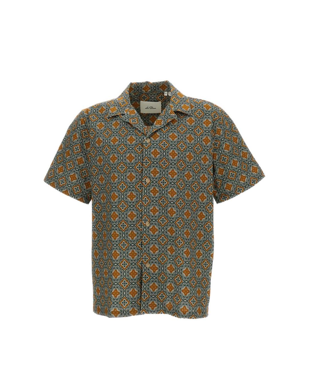 LES DEUX Зеленая хлопковая кэжуал рубашка, фото 1