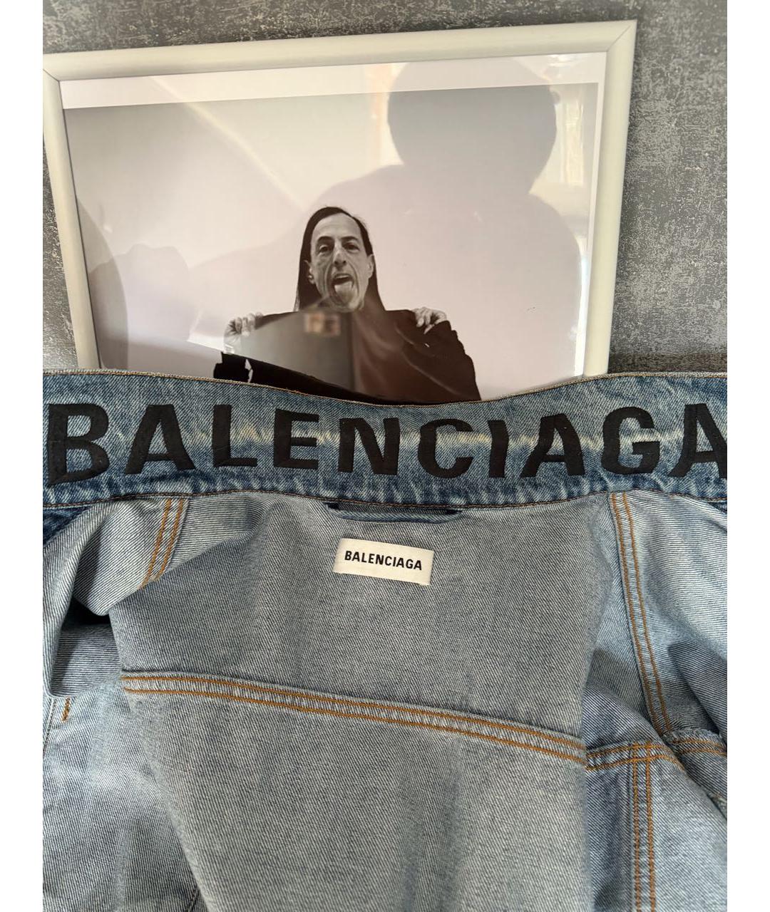 BALENCIAGA Синяя деним куртка, фото 3