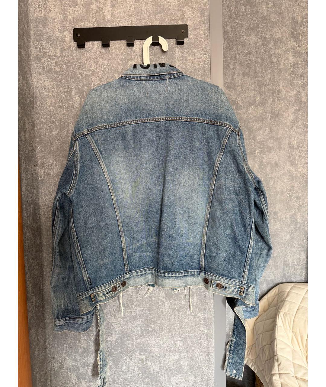 BALENCIAGA Синяя деним куртка, фото 2