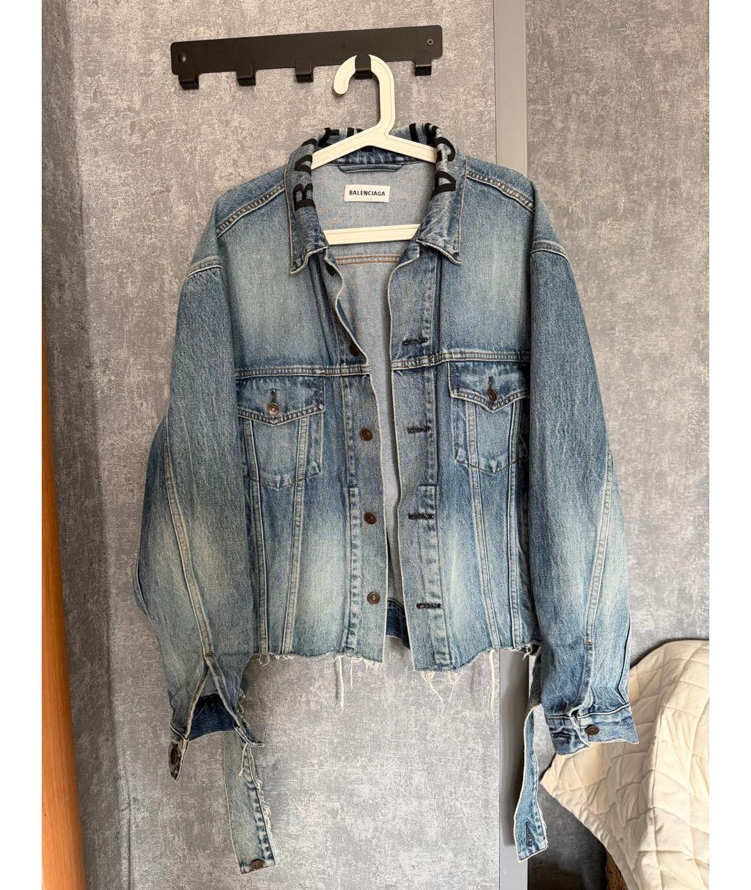 BALENCIAGA Синяя деним куртка, фото 6