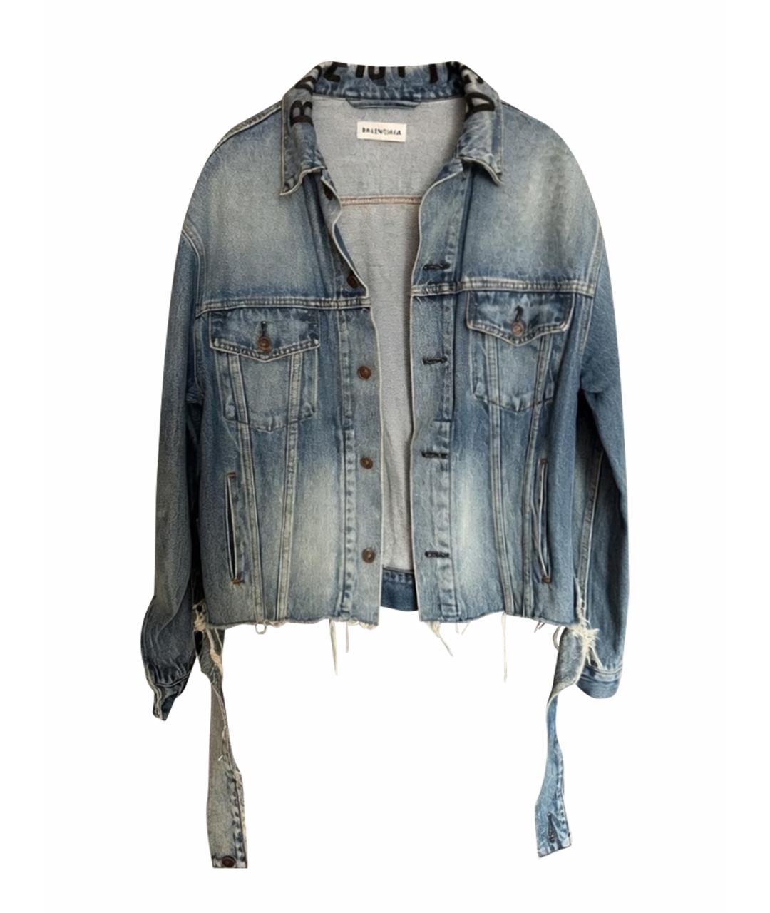 BALENCIAGA Синяя деним куртка, фото 1