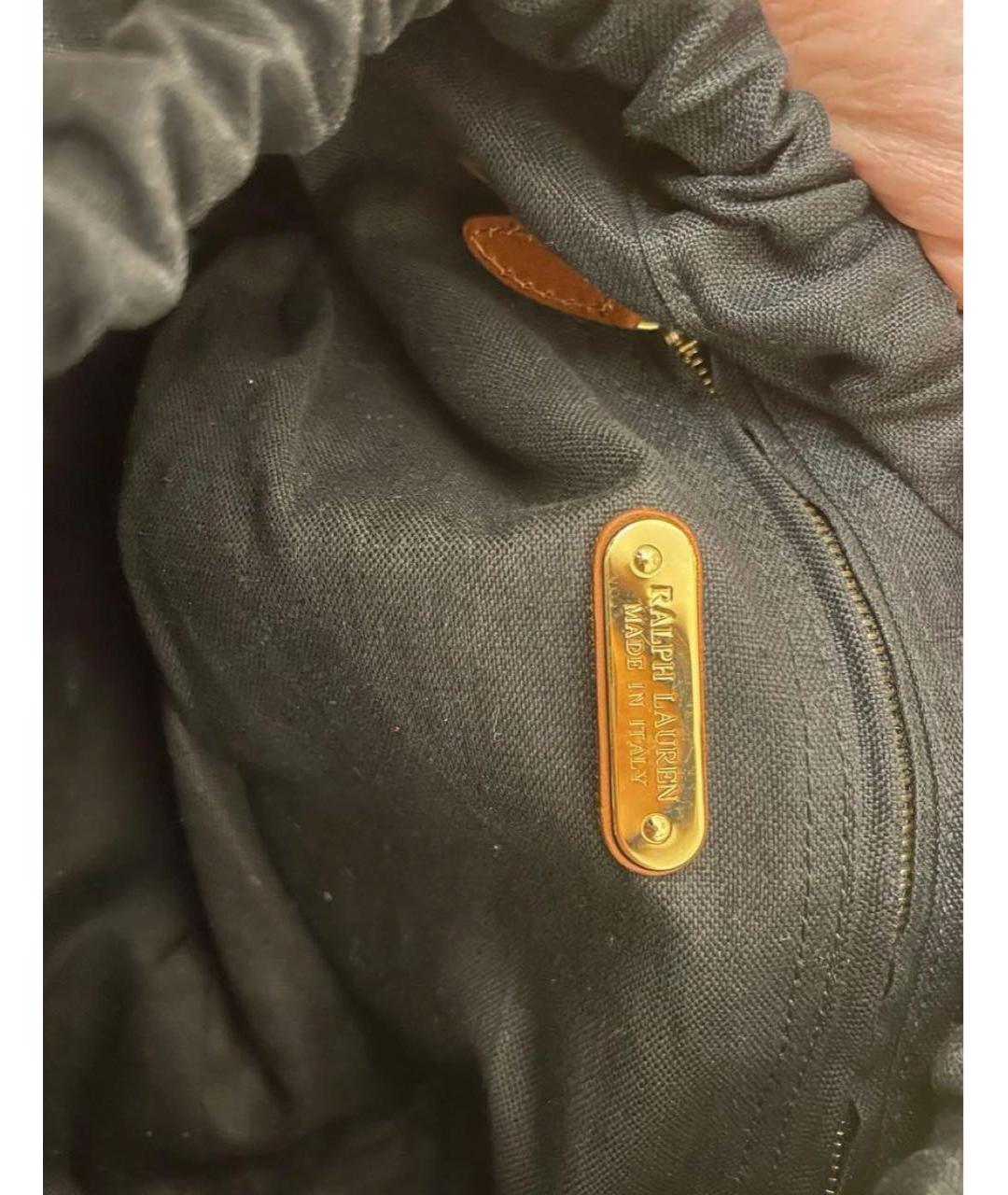 RALPH LAUREN COLLECTION Коричневая кожаная сумка тоут, фото 7