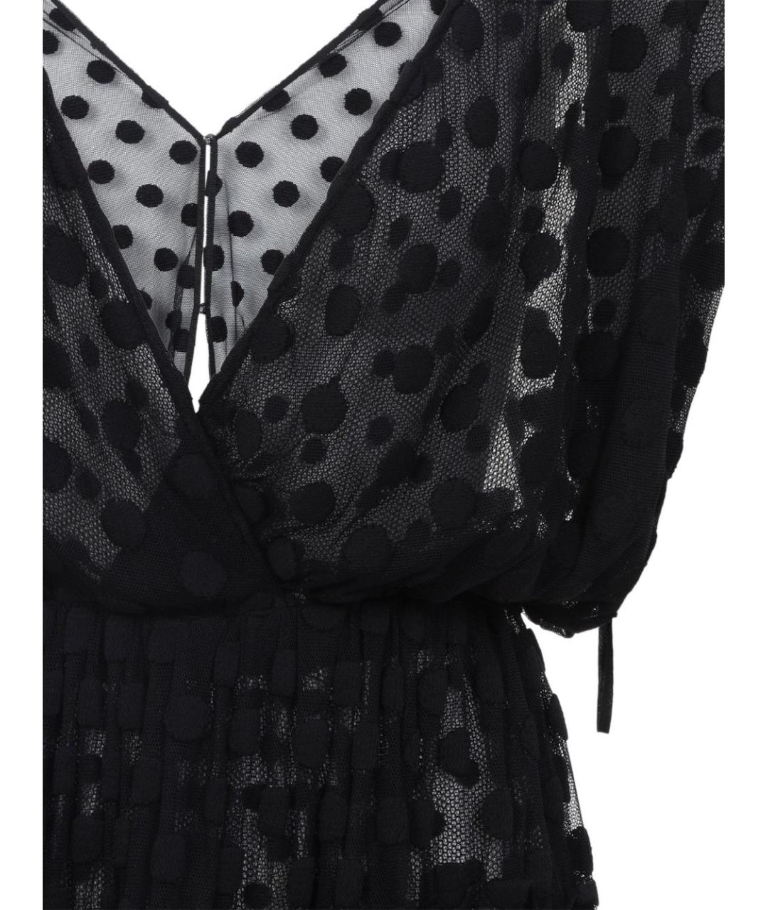 DRIES VAN NOTEN Черное хлопко-эластановое коктейльное платье, фото 4