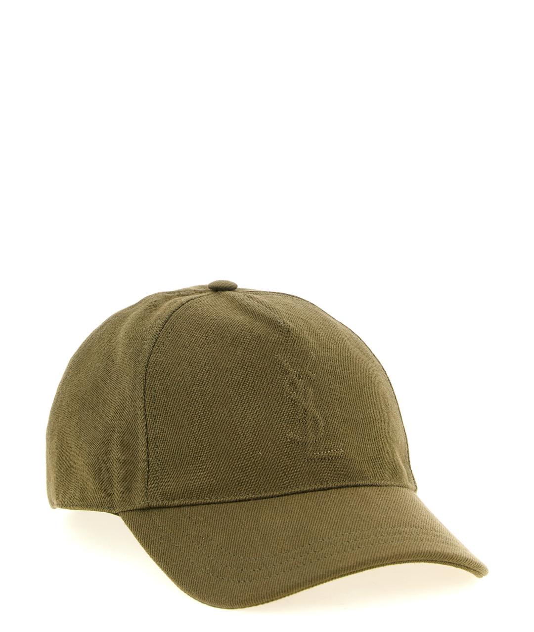 SAINT LAURENT Зеленая хлопковая кепка/бейсболка, фото 2