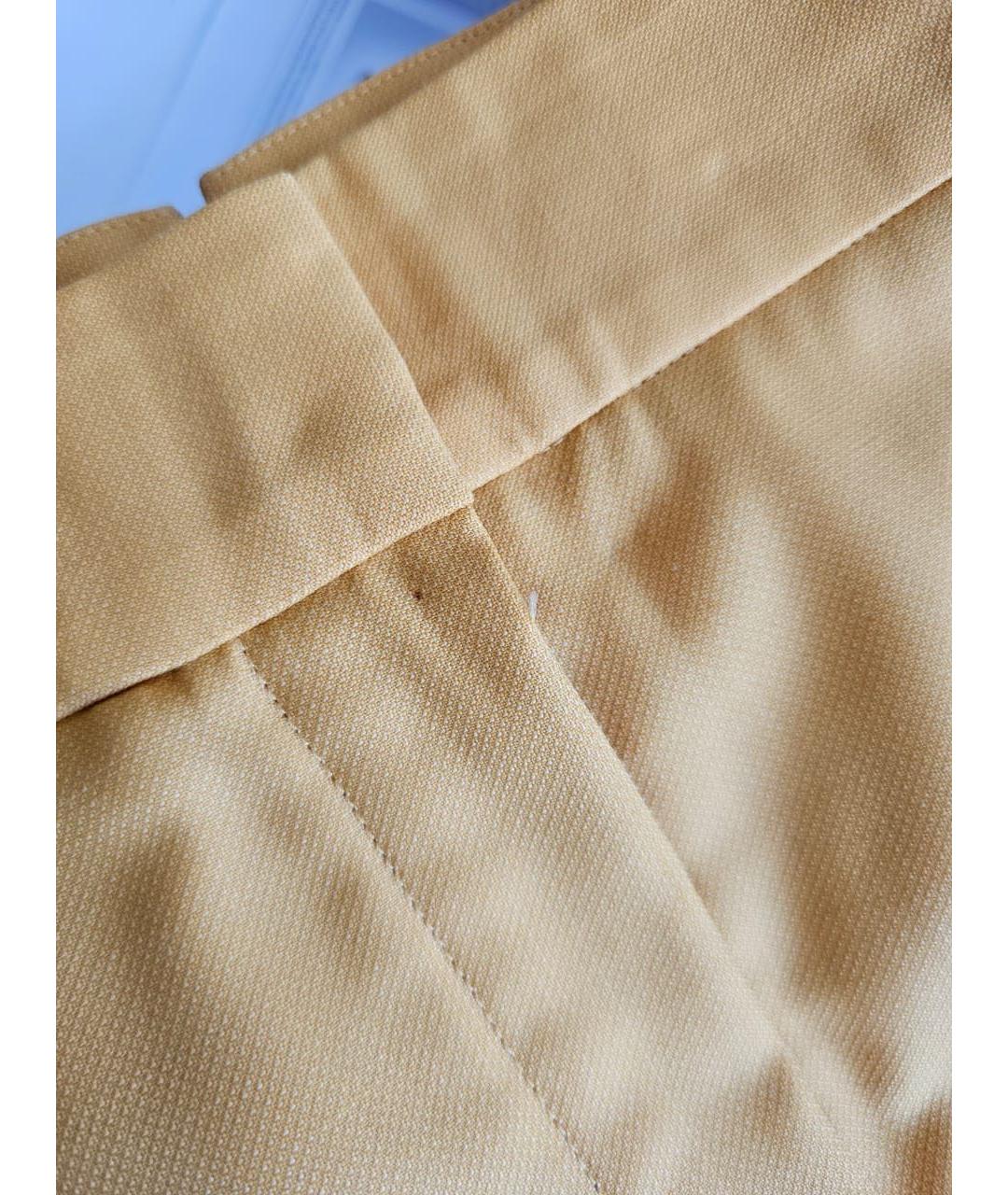 HERMES Желтые брюки широкие, фото 7