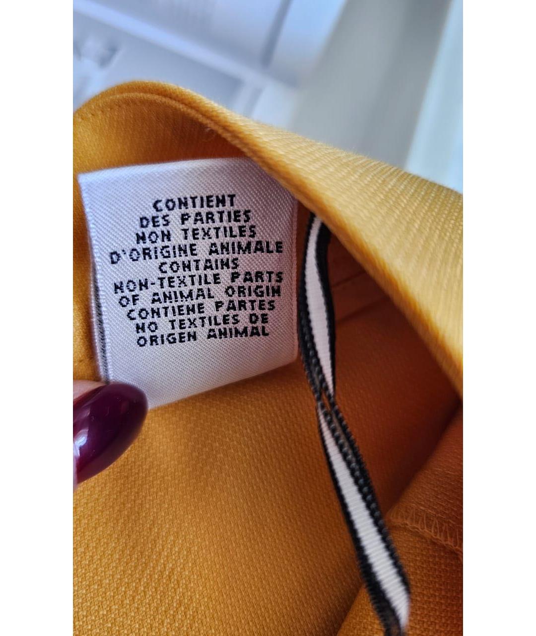 HERMES Желтые брюки широкие, фото 5