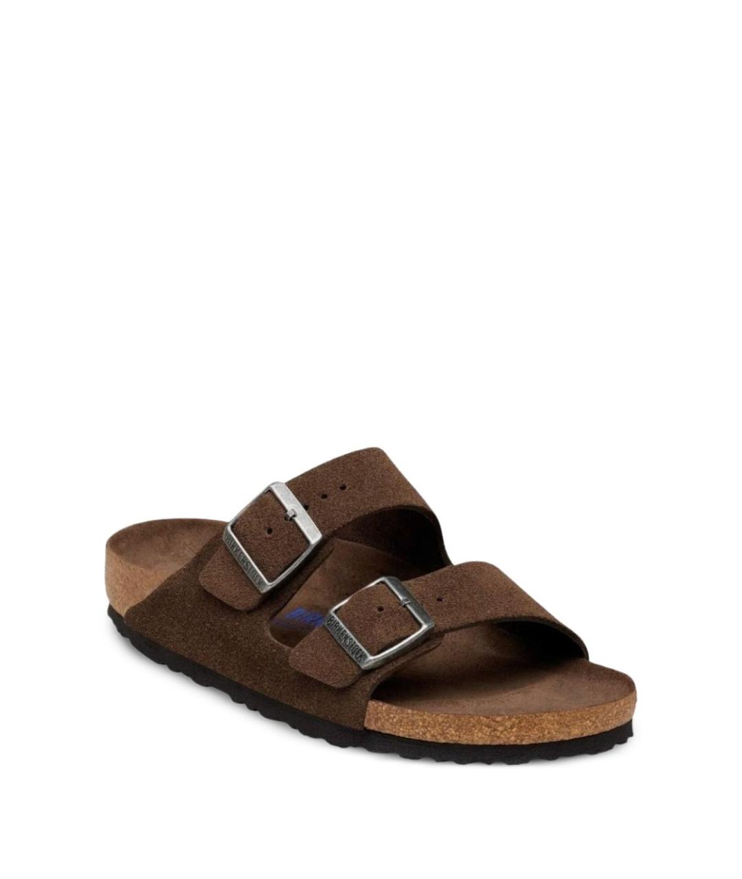 BIRKENSTOCK Коричневые замшевые сандалии, фото 2