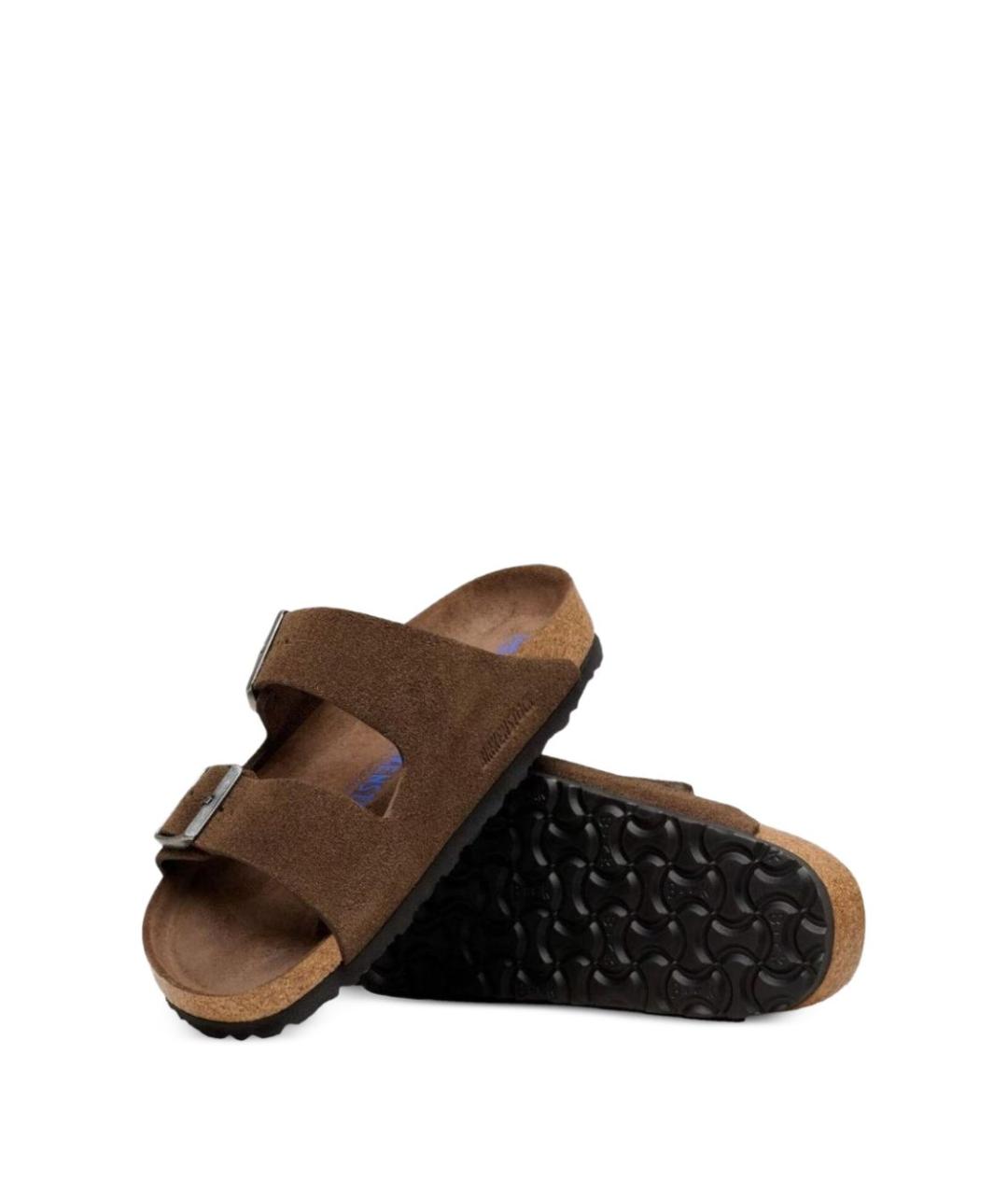 BIRKENSTOCK Коричневые замшевые сандалии, фото 5