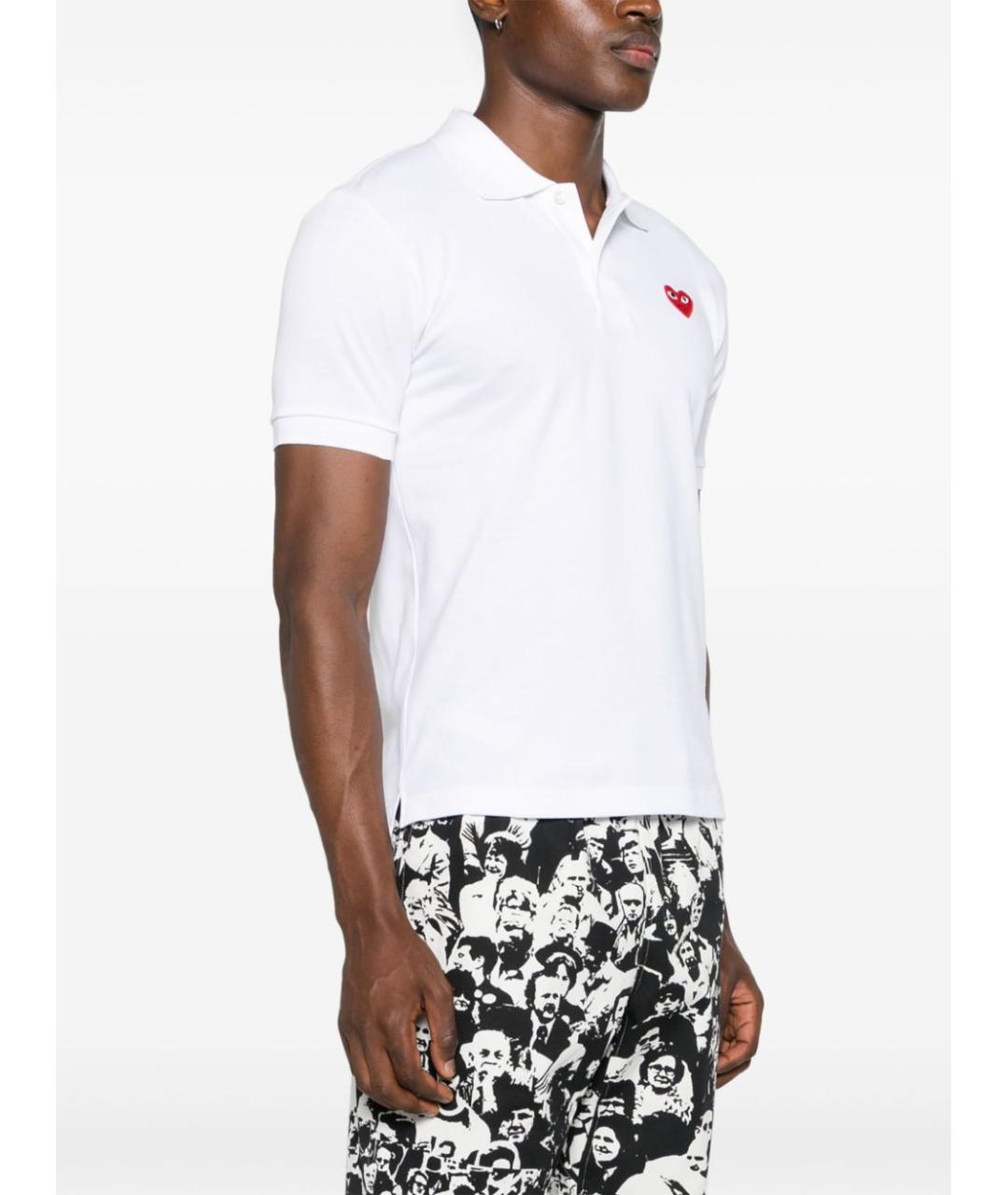 COMME DES GARÇONS Белая хлопковая футболка, фото 5