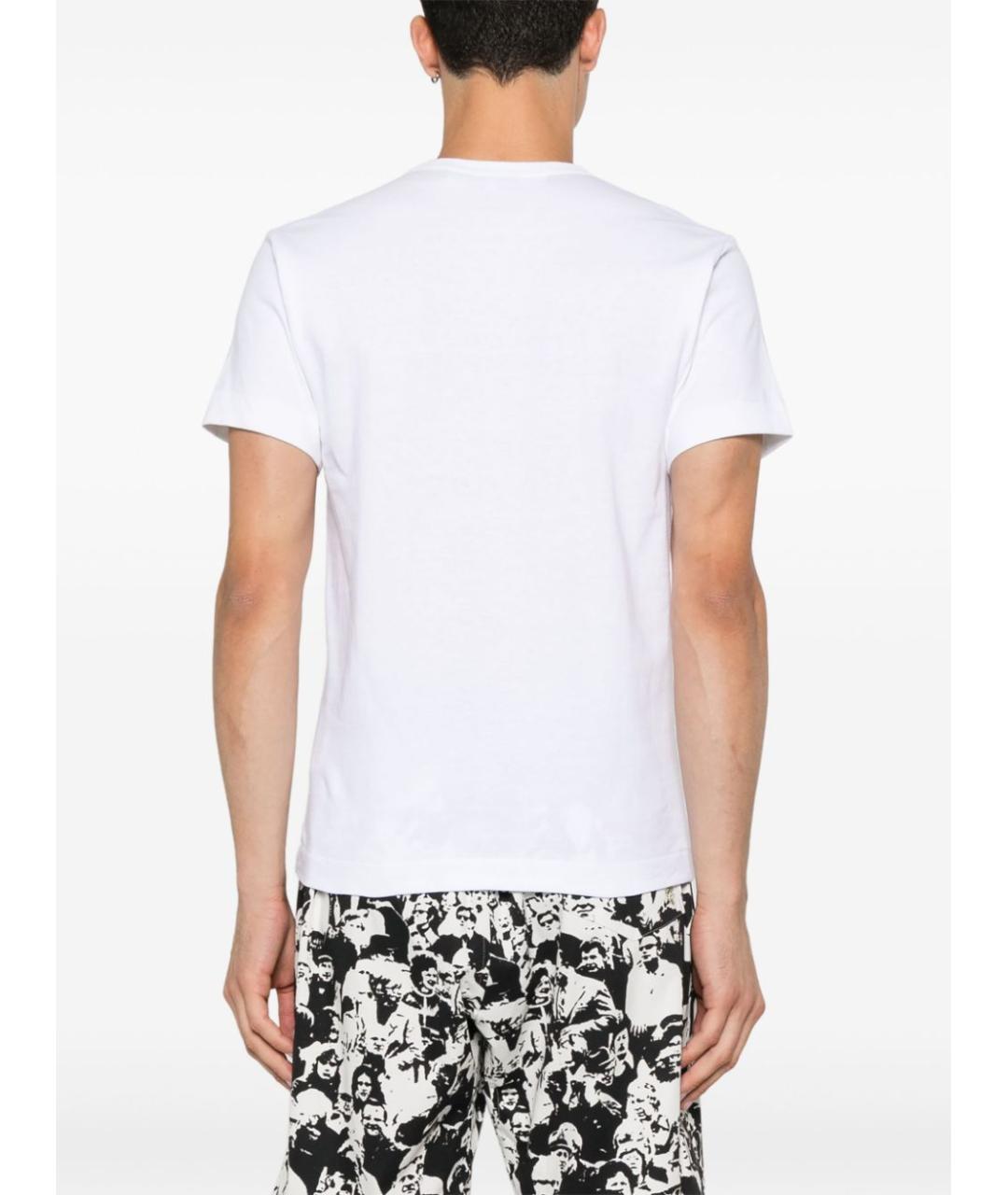 COMME DES GARÇONS PLAY Белая хлопковая футболка, фото 5