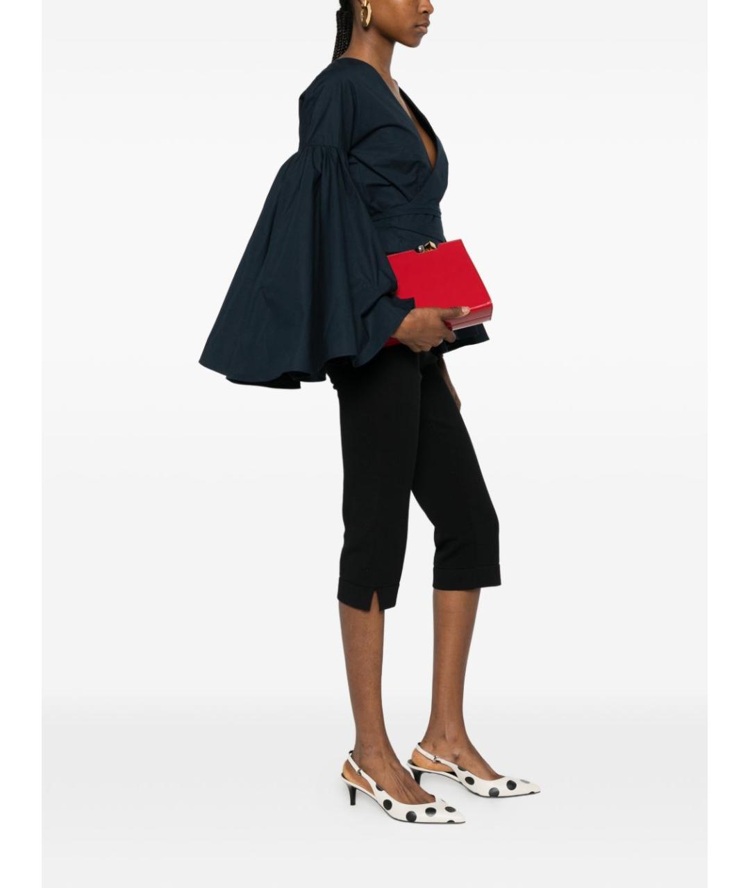 JACQUEMUS Темно-синяя хлопковая блузы, фото 3