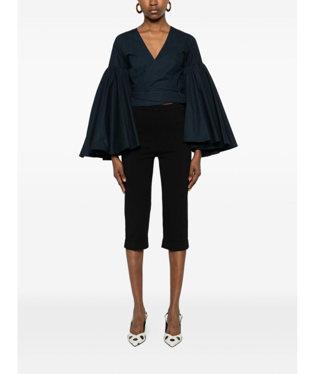 JACQUEMUS Темно-синяя хлопковая блузы, фото 2