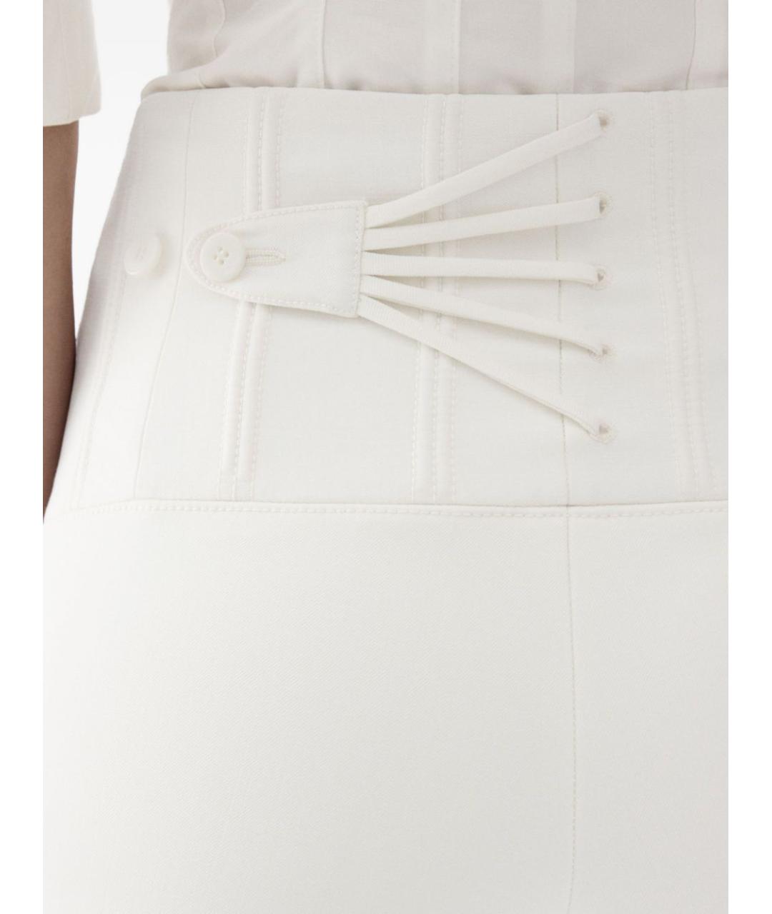 JACQUEMUS Белые брюки узкие, фото 4