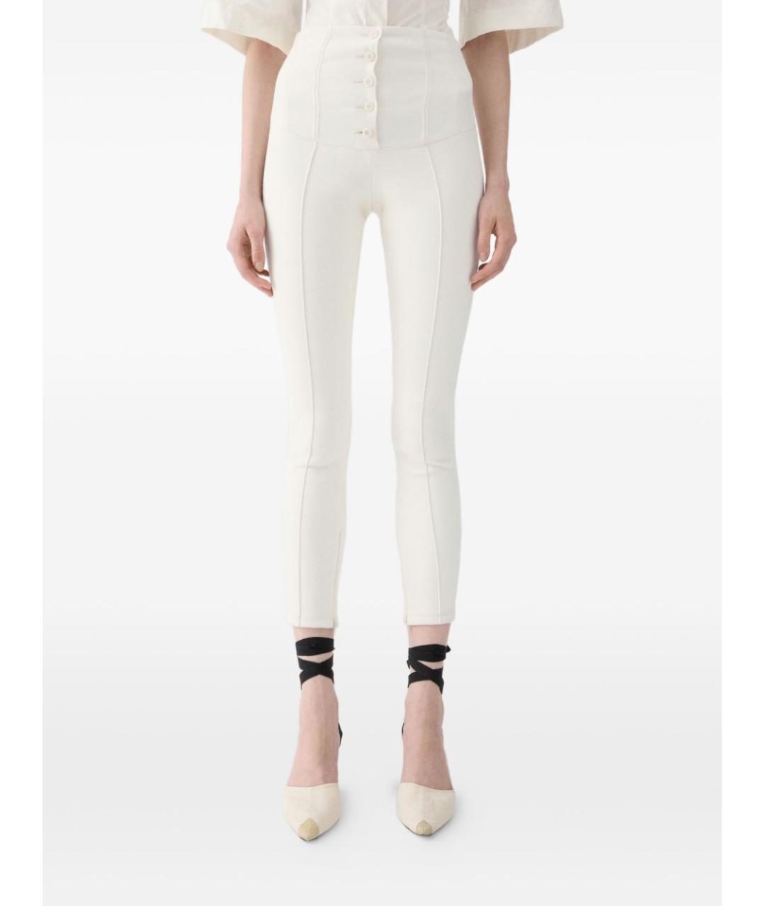 JACQUEMUS Белые брюки узкие, фото 5