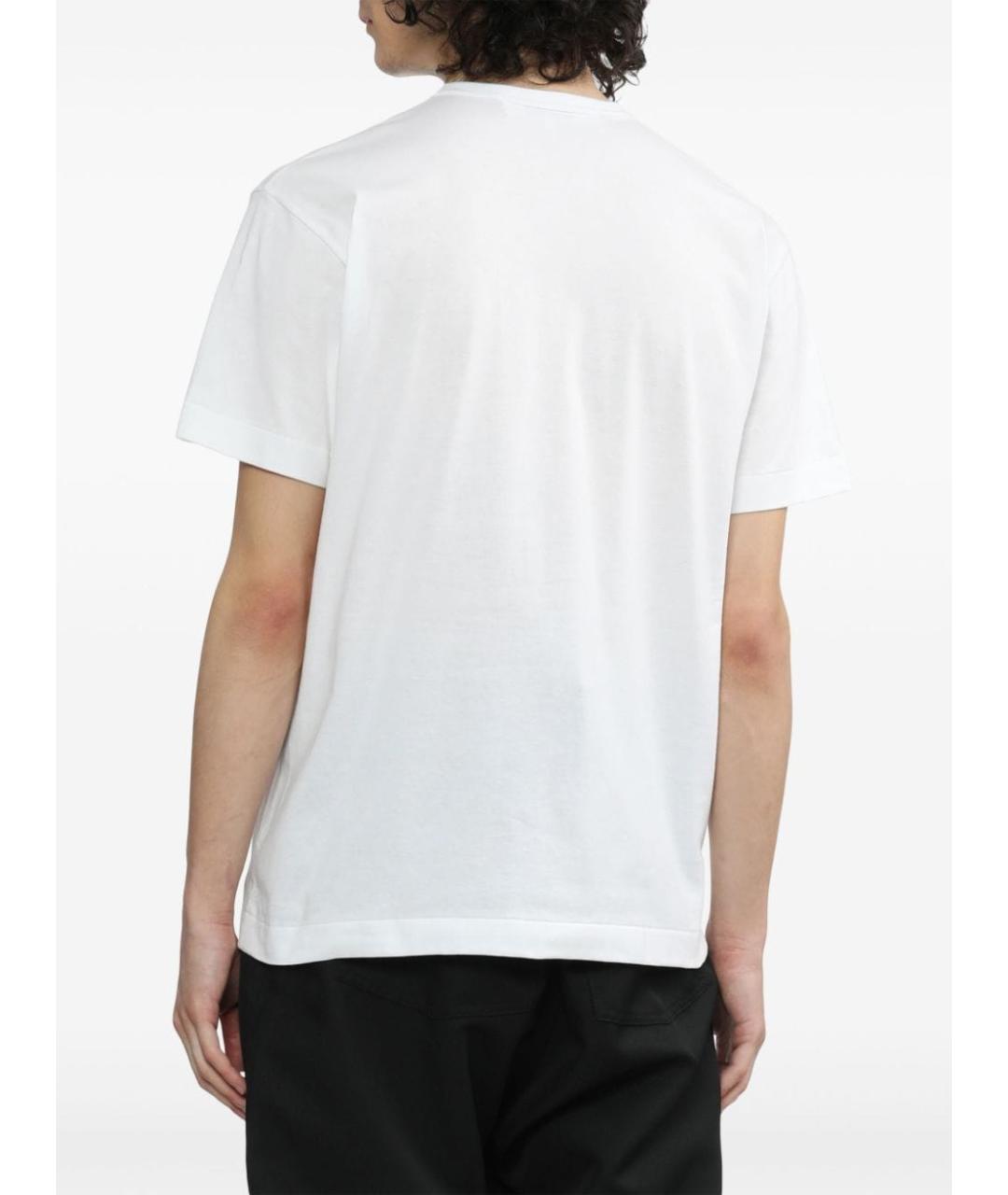 COMME DES GARÇONS PLAY Белая хлопковая футболка, фото 6