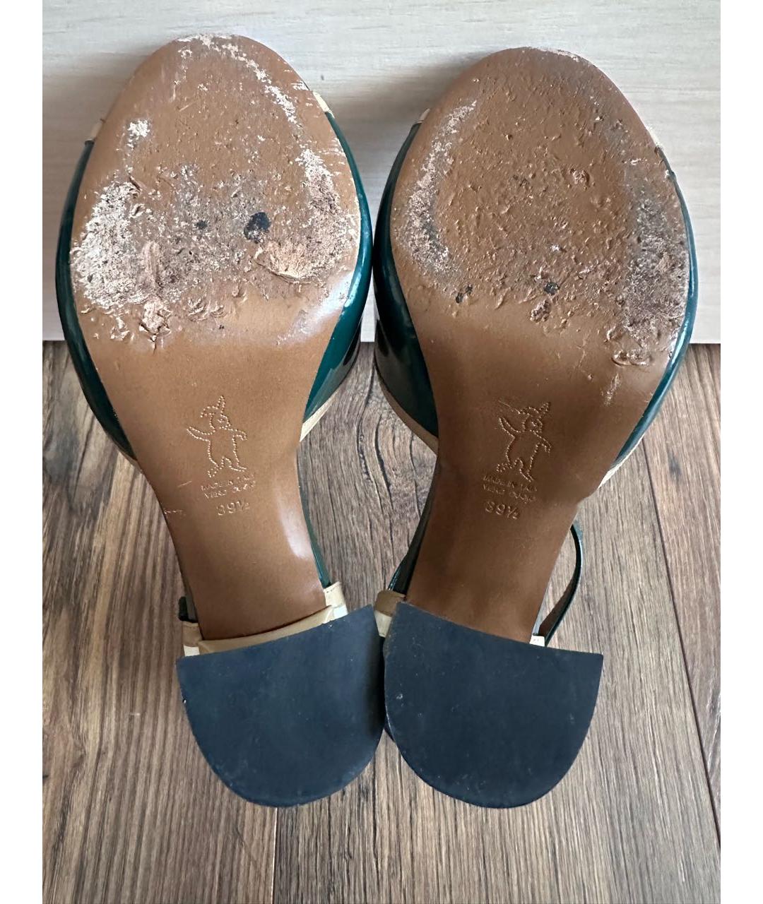 MARNI Зеленые босоножки из лакированной кожи, фото 5