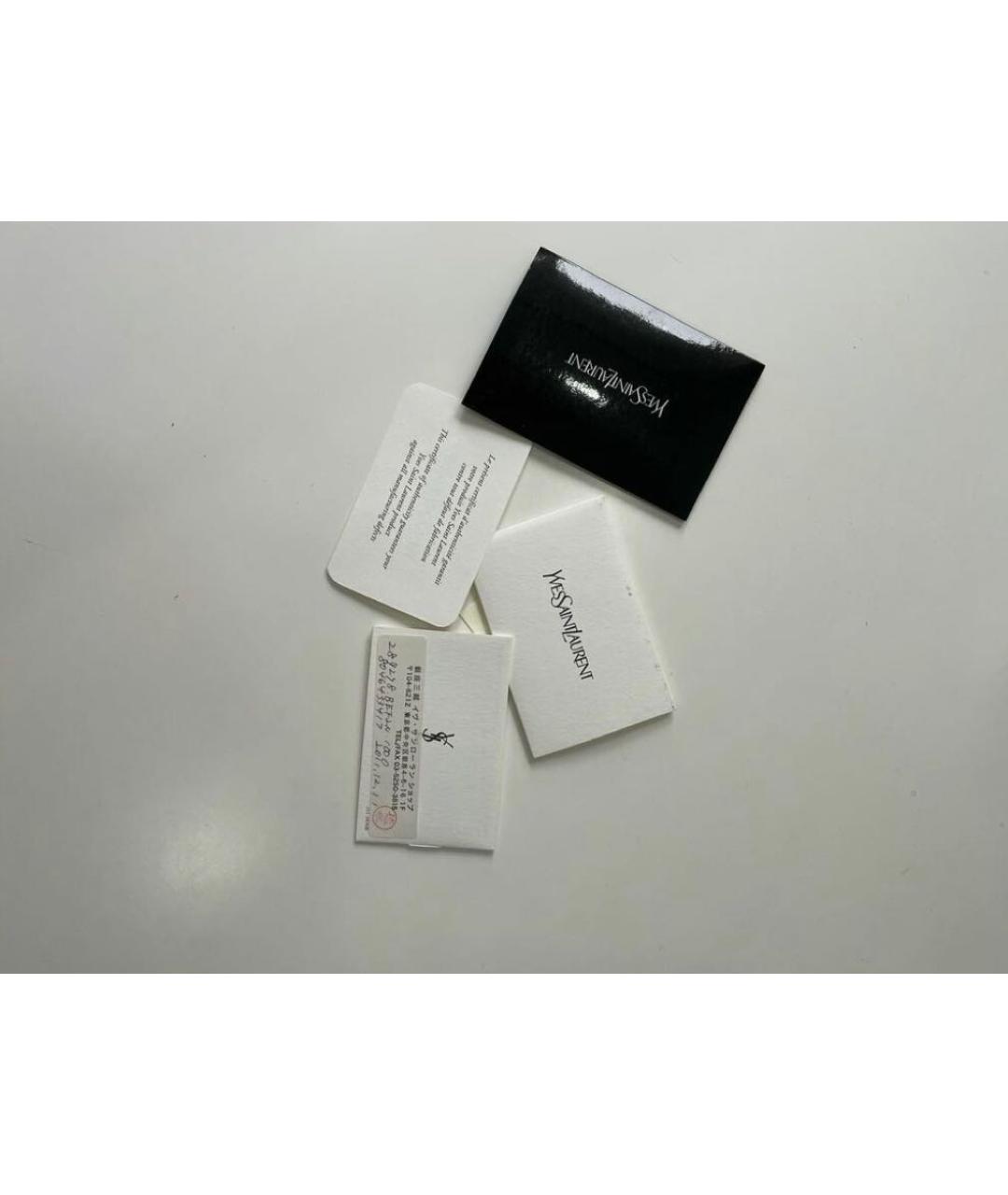 SAINT LAURENT Черная кожаная сумка через плечо, фото 3