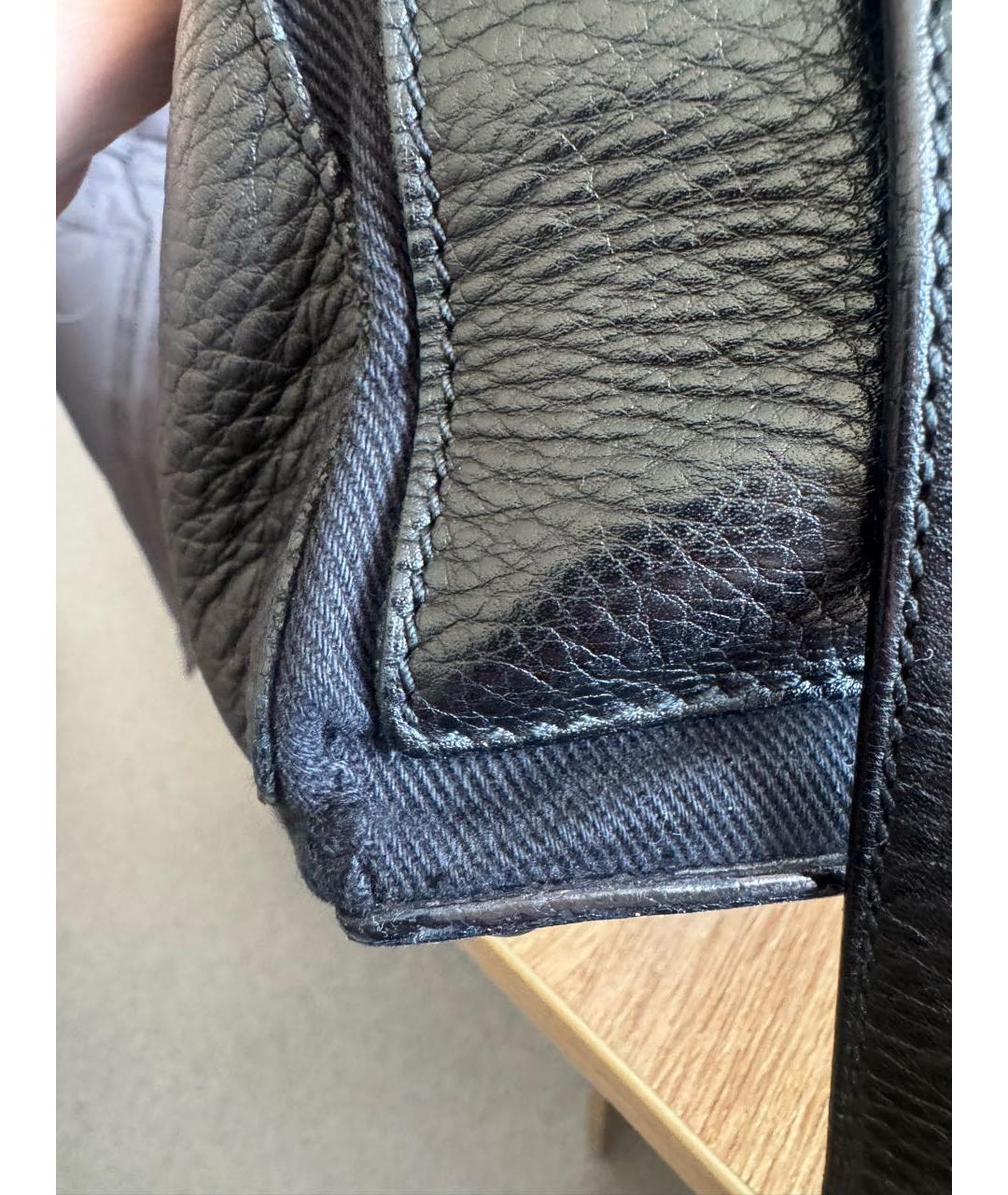 SAINT LAURENT Черная кожаная сумка через плечо, фото 7