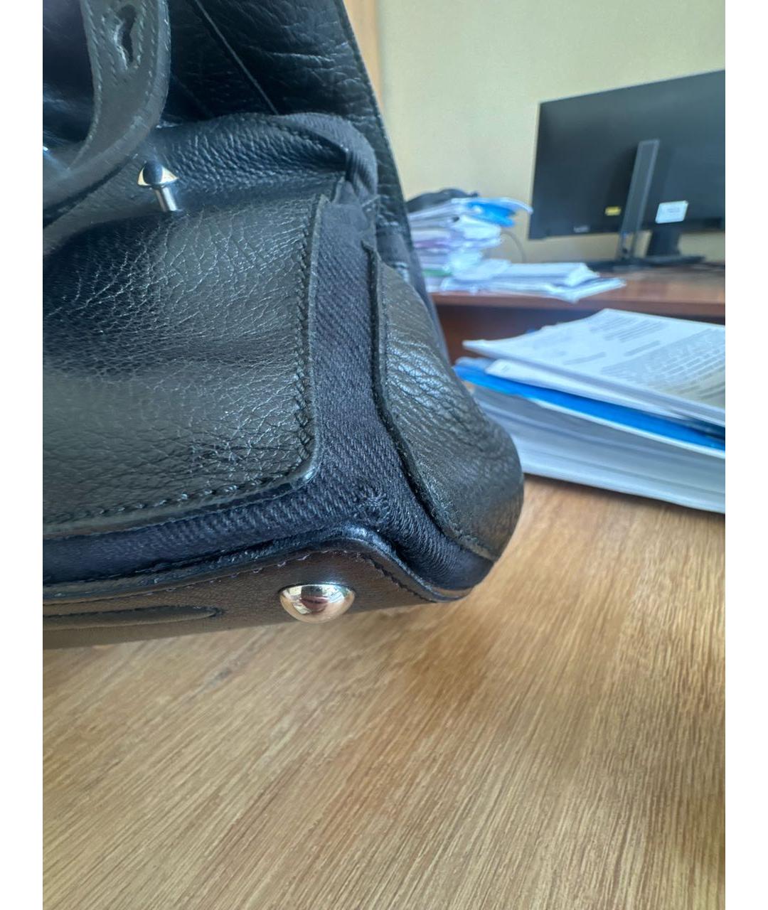 SAINT LAURENT Черная кожаная сумка через плечо, фото 4