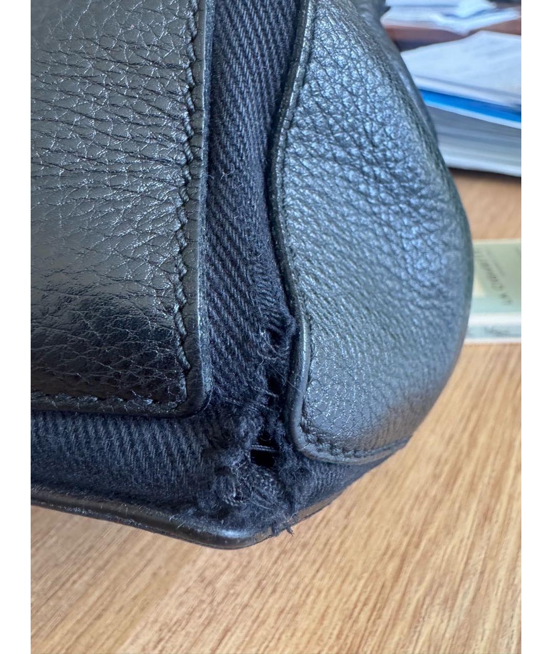 SAINT LAURENT Черная кожаная сумка через плечо, фото 6