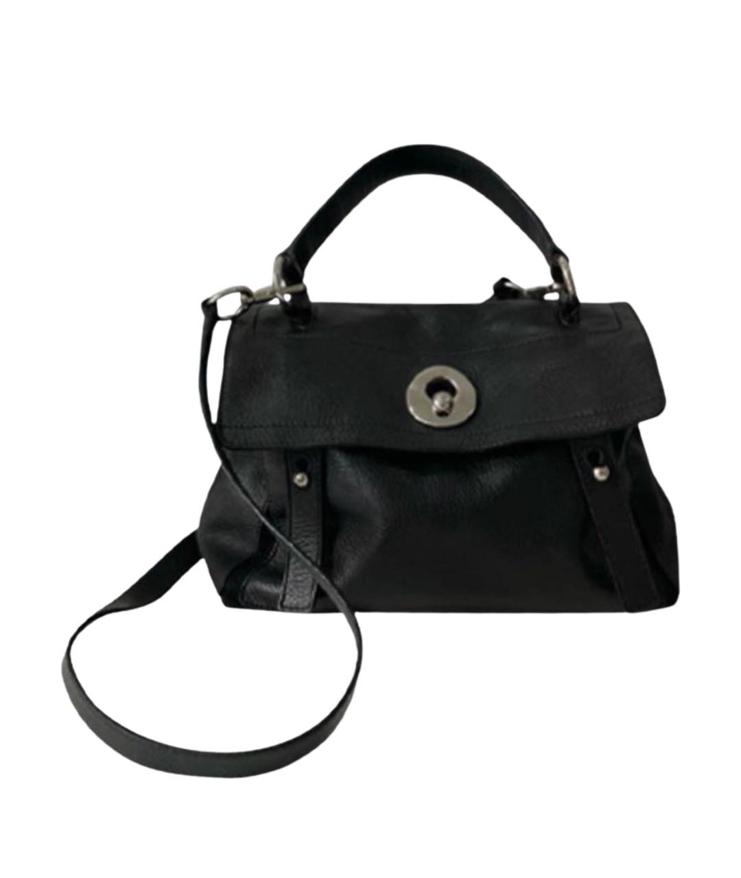 SAINT LAURENT Черная кожаная сумка через плечо, фото 1