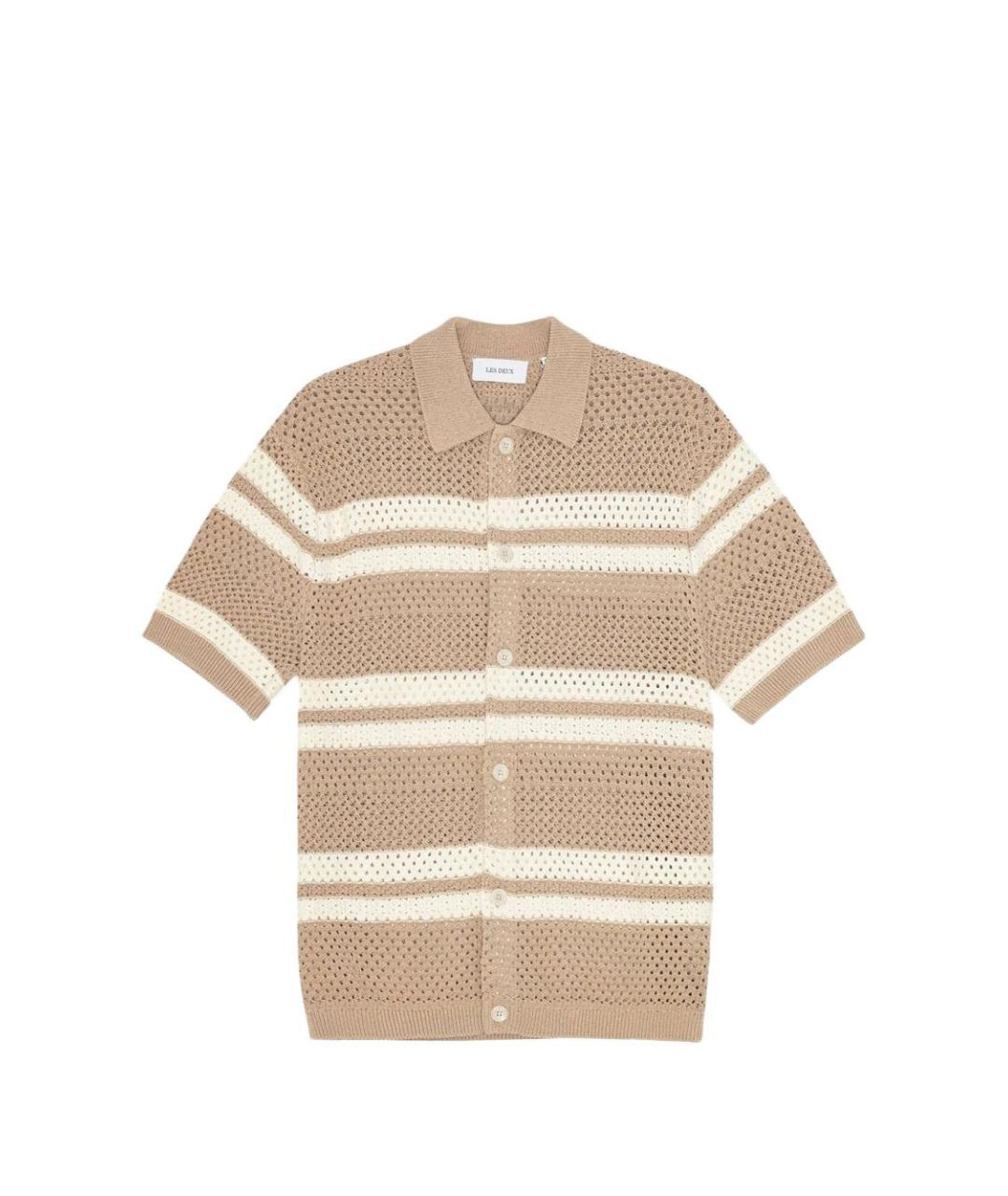 LES DEUX Бежевая хлопковая футболка, фото 1