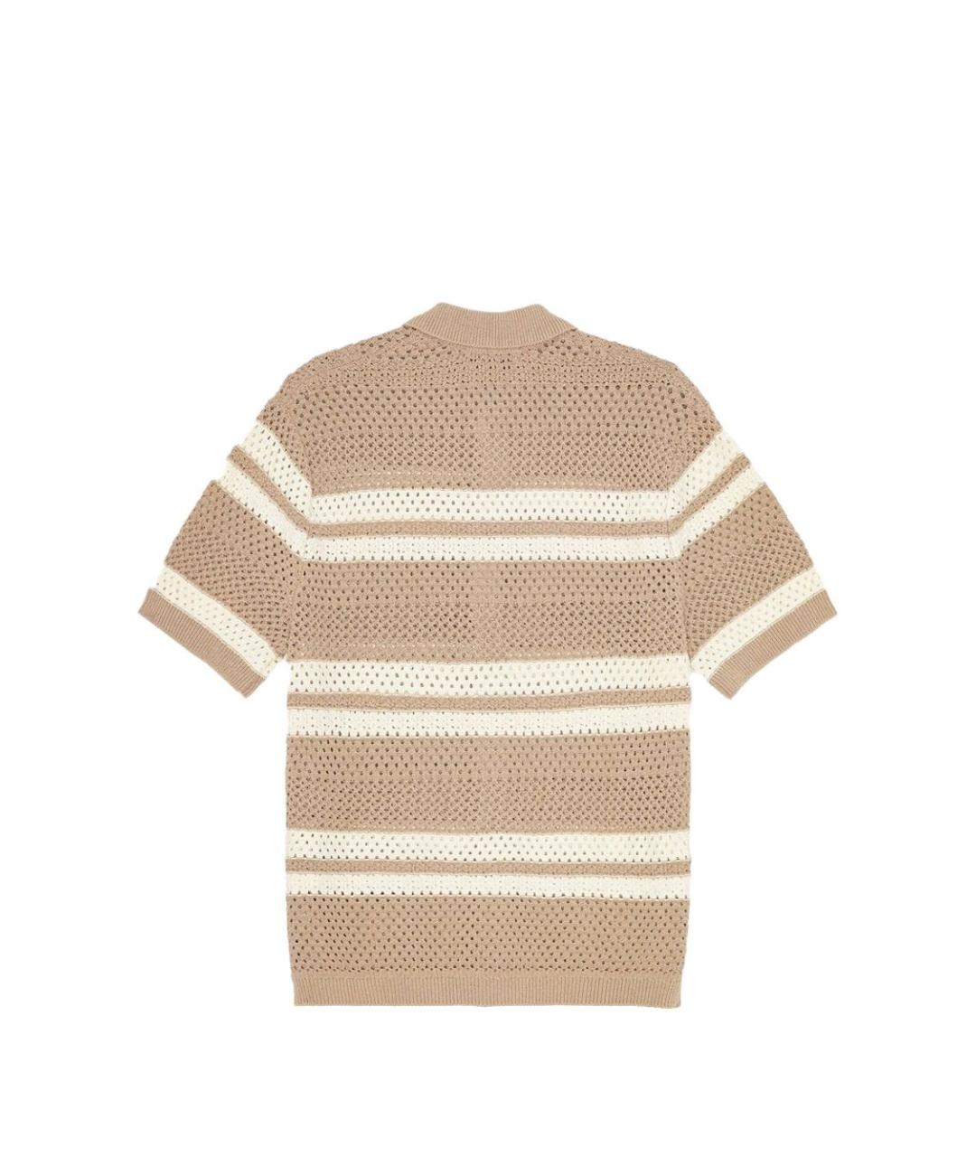 LES DEUX Бежевая хлопковая футболка, фото 3