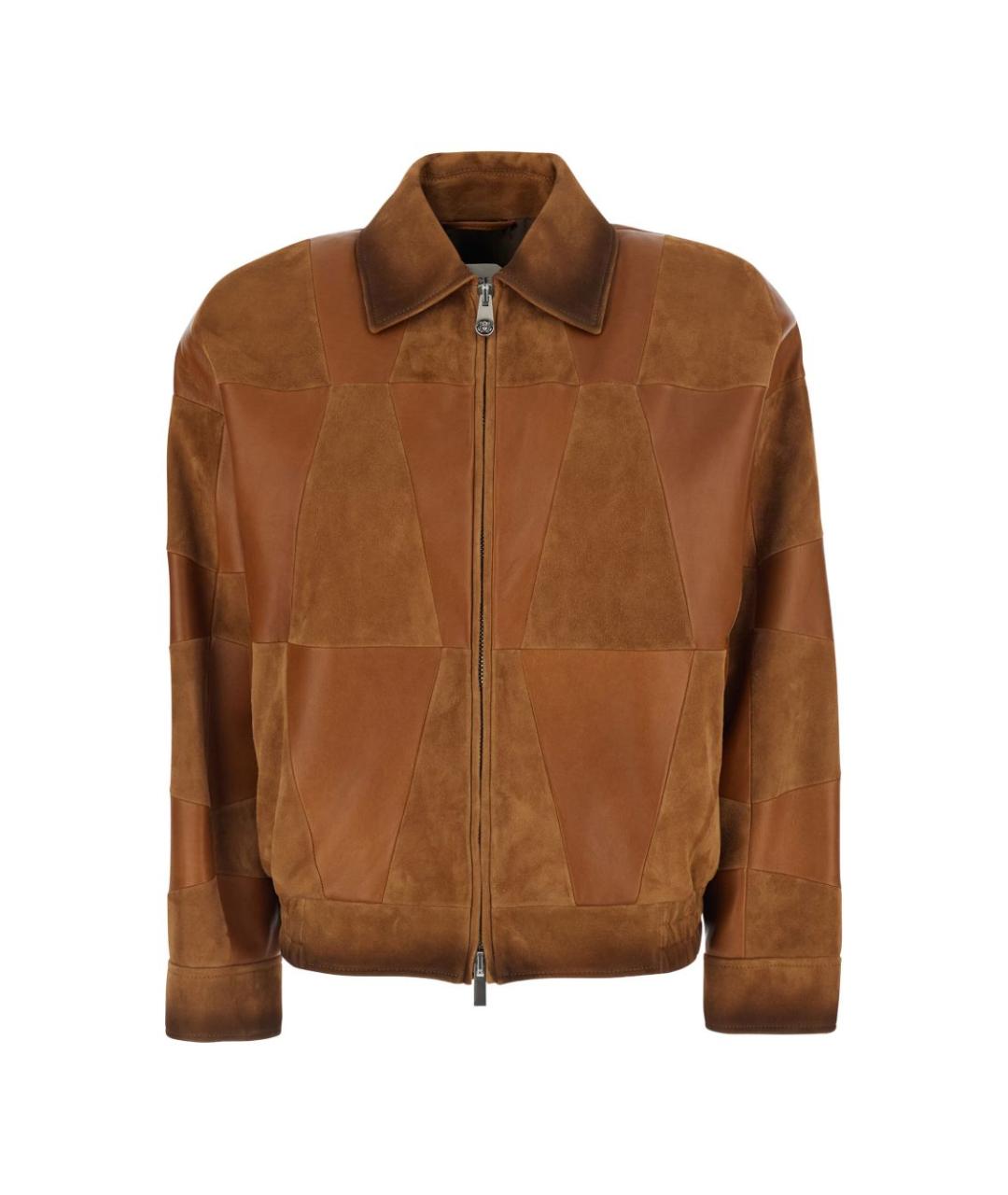 VERSACE Коричневая замшевая куртка, фото 1