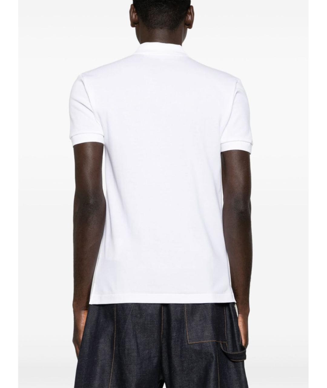COMME DES GARÇONS Белое хлопковое поло с коротким рукавом, фото 2