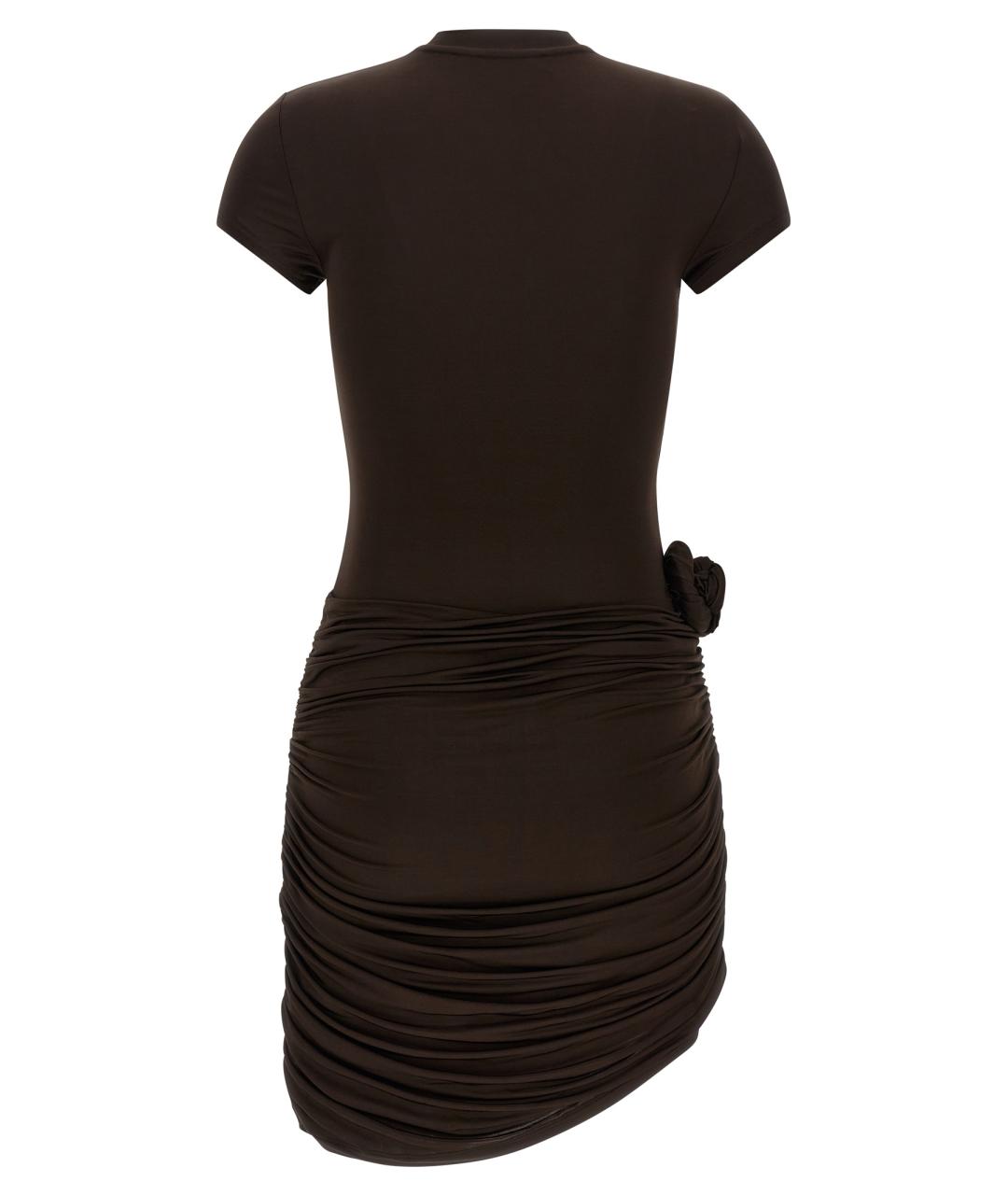 ROTATE Коричневое вискозное коктейльное платье, фото 2