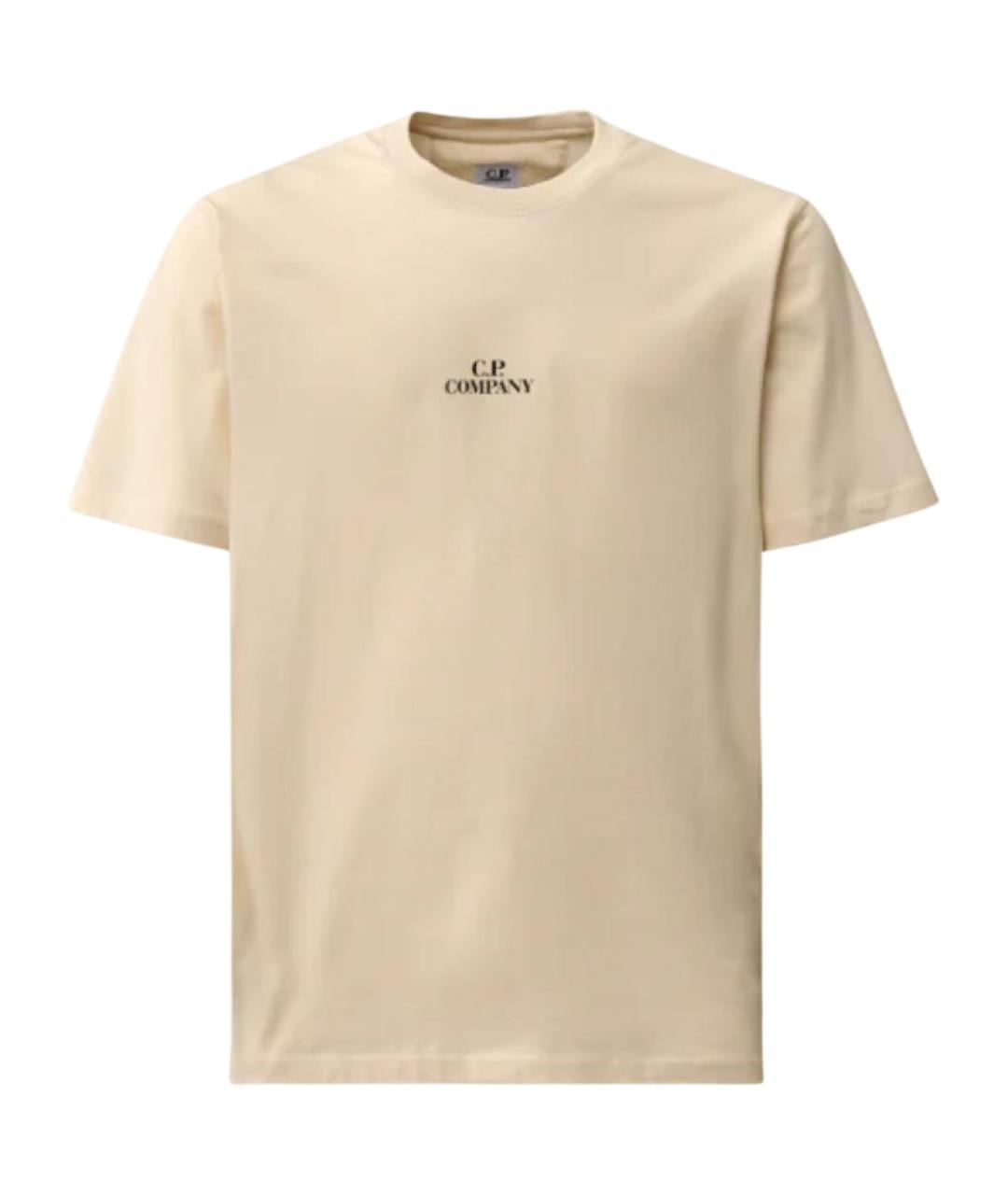 CP COMPANY Бежевая хлопковая футболка, фото 1