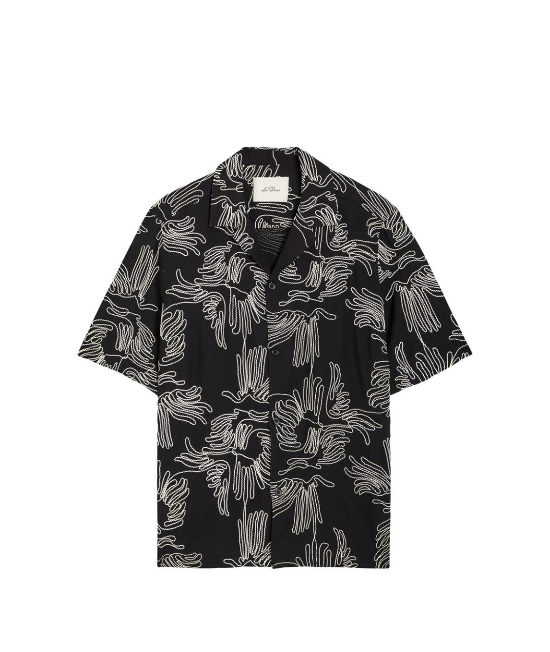 LES DEUX Черная хлопковая кэжуал рубашка, фото 1