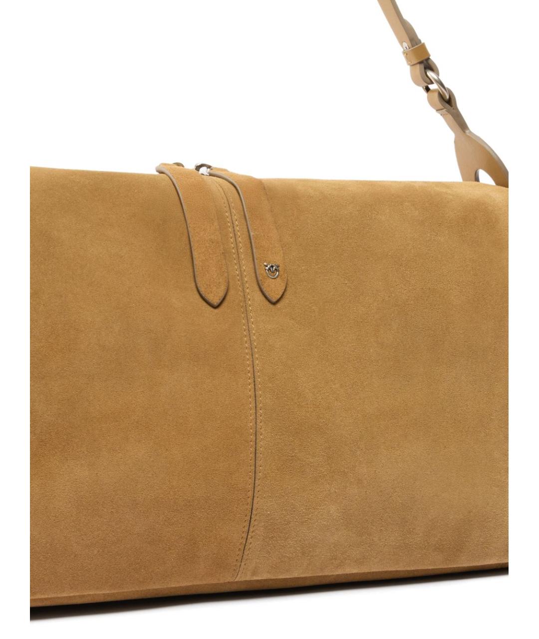 PINKO Коричневая замшевая сумка через плечо, фото 4