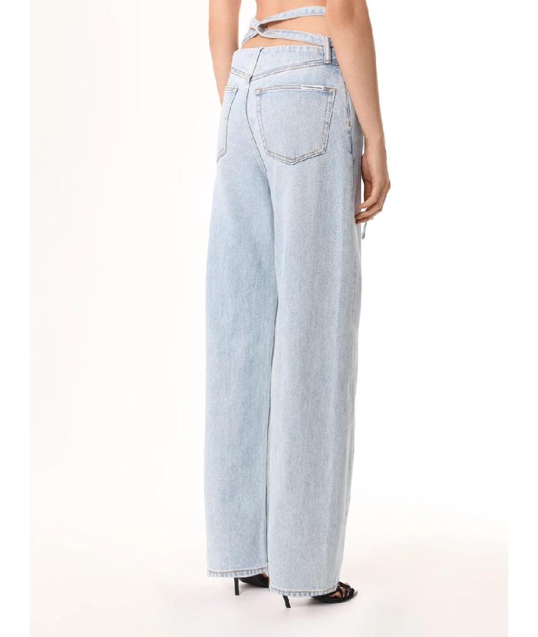 ALEXANDER WANG Голубые хлопковые прямые джинсы, фото 2