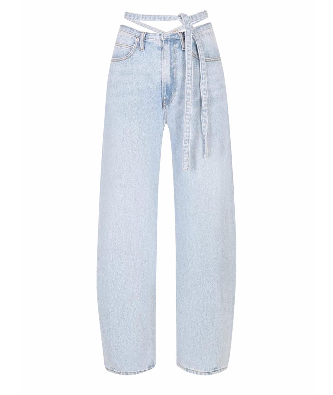 ALEXANDER WANG Голубые хлопковые прямые джинсы, фото 1