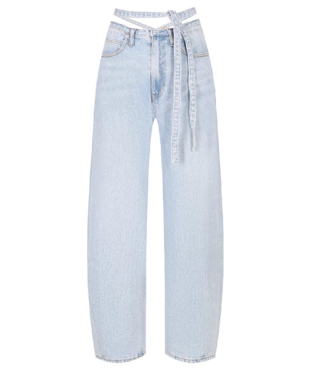 ALEXANDER WANG Голубые хлопковые прямые джинсы, фото 9