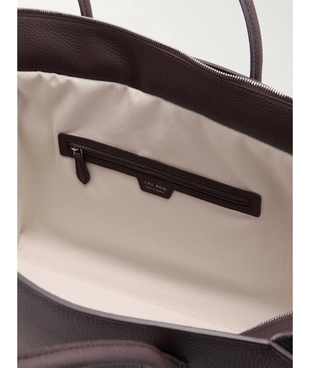 THE ROW Коричневая кожаная сумка тоут, фото 3