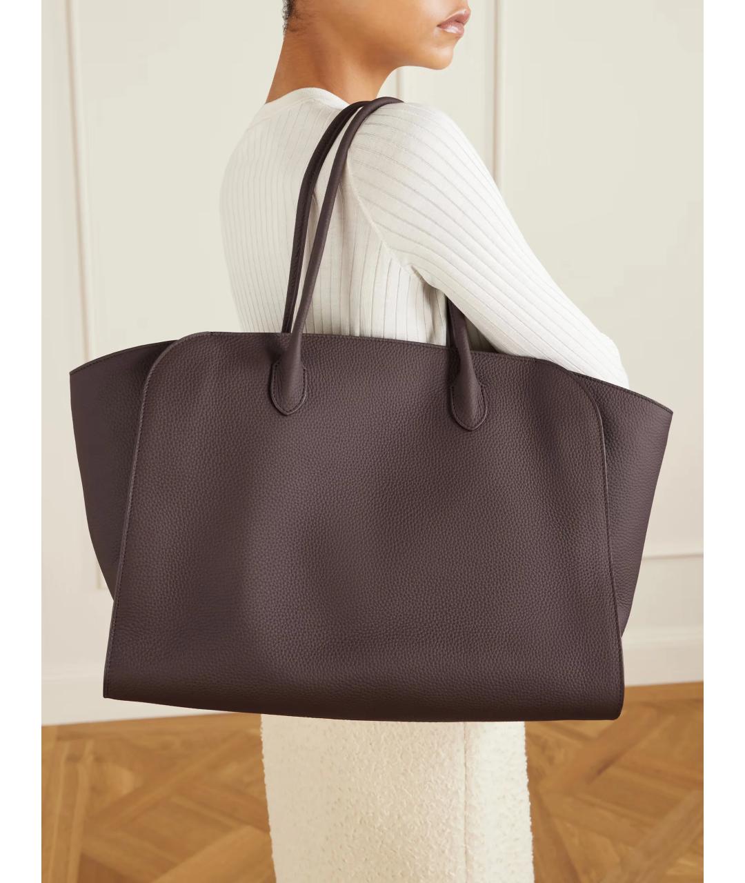 THE ROW Коричневая кожаная сумка тоут, фото 2