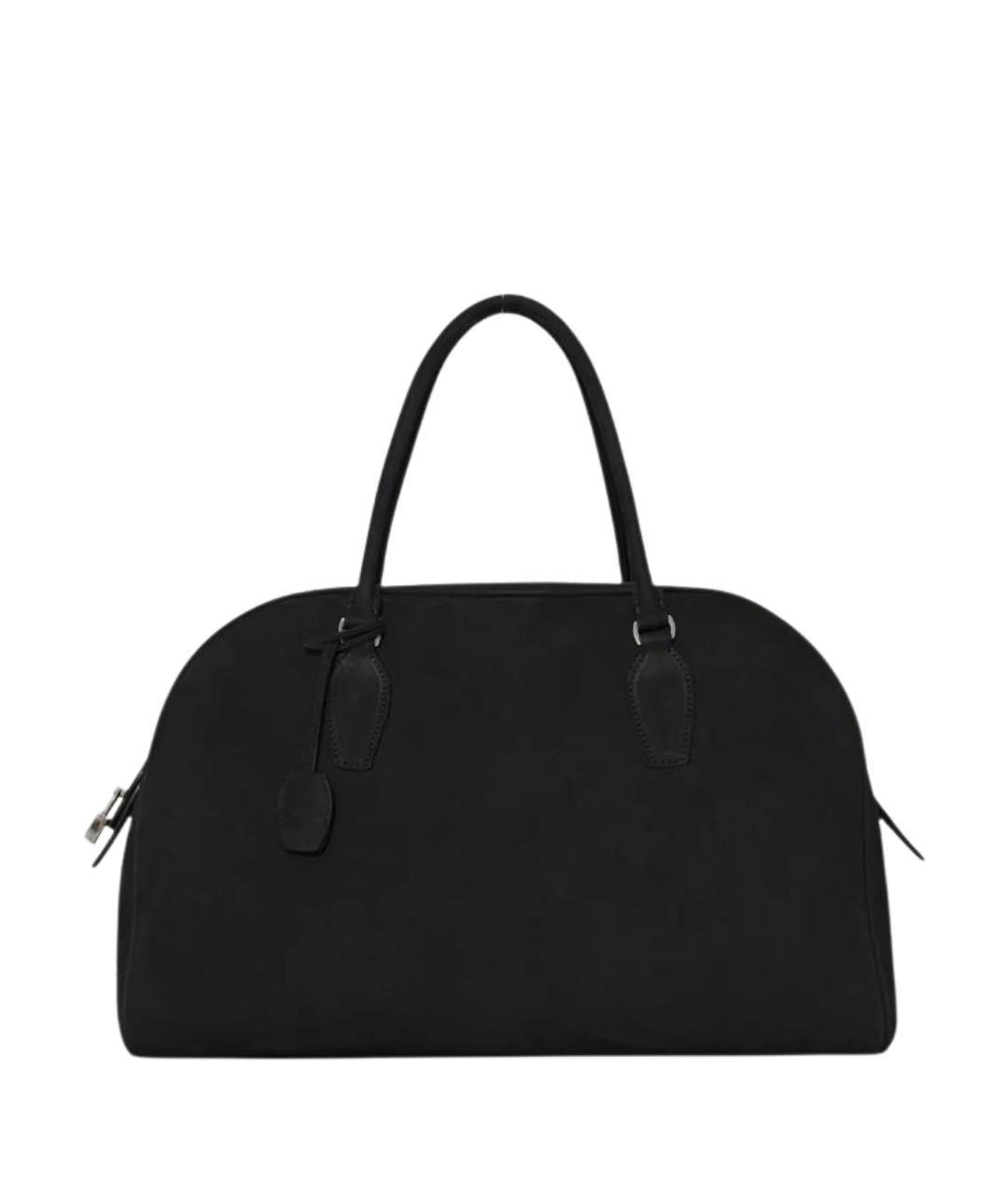 THE ROW Черная замшевая сумка с короткими ручками, фото 1