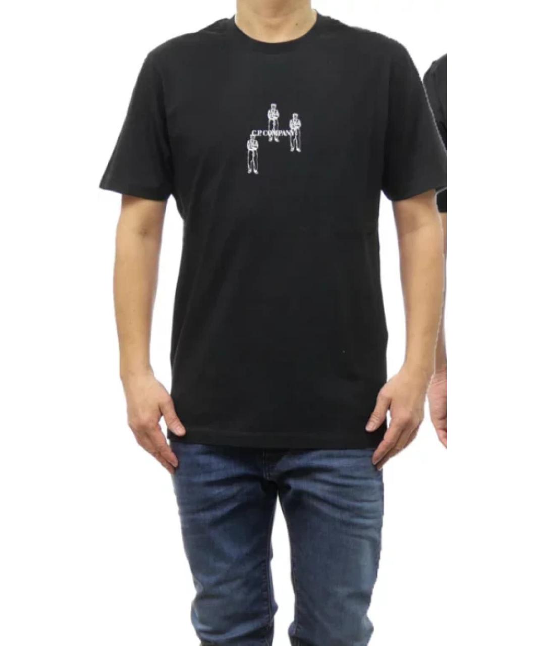 CP COMPANY Темно-синяя хлопковая футболка, фото 2