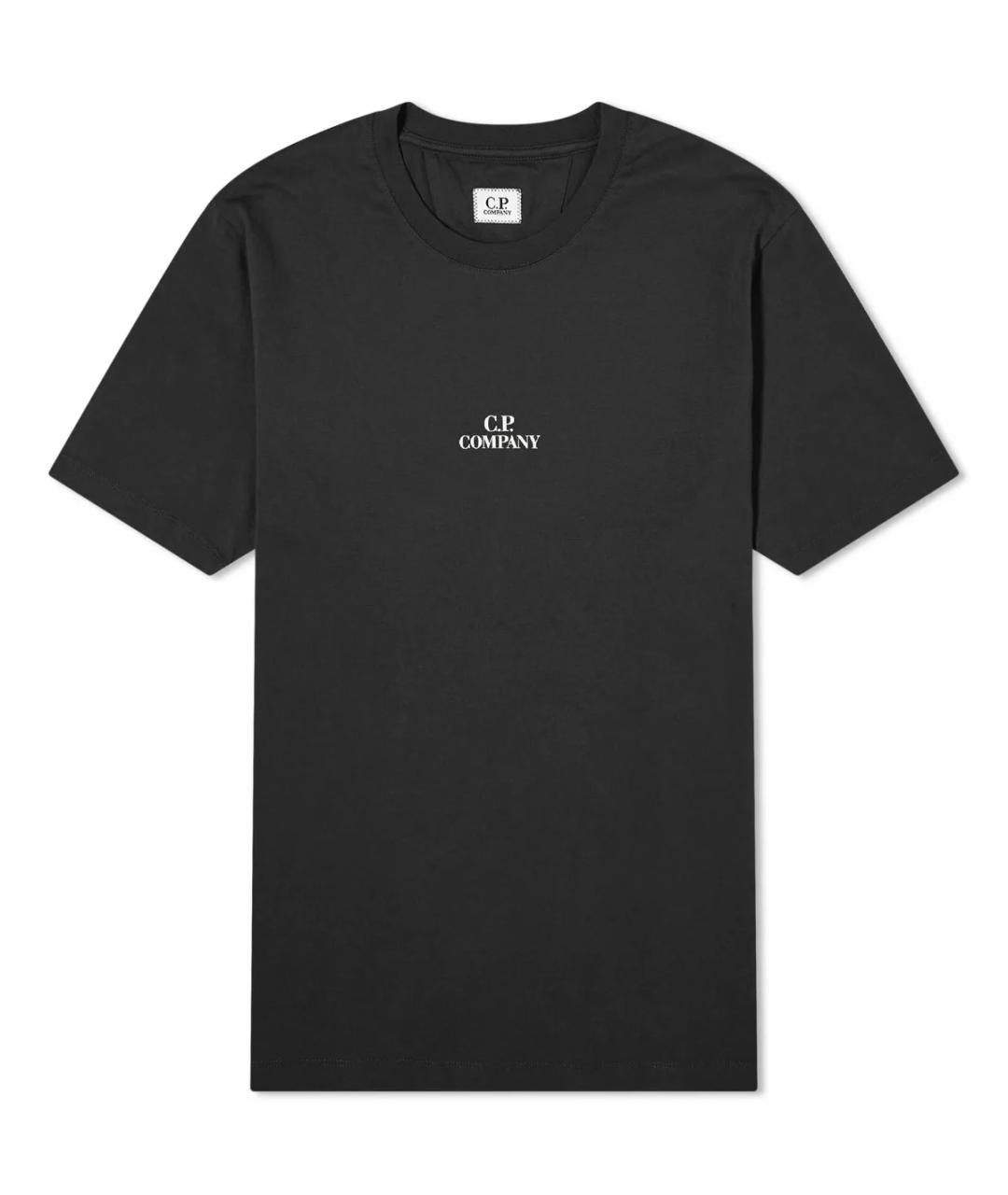 CP COMPANY Черная хлопковая футболка, фото 1