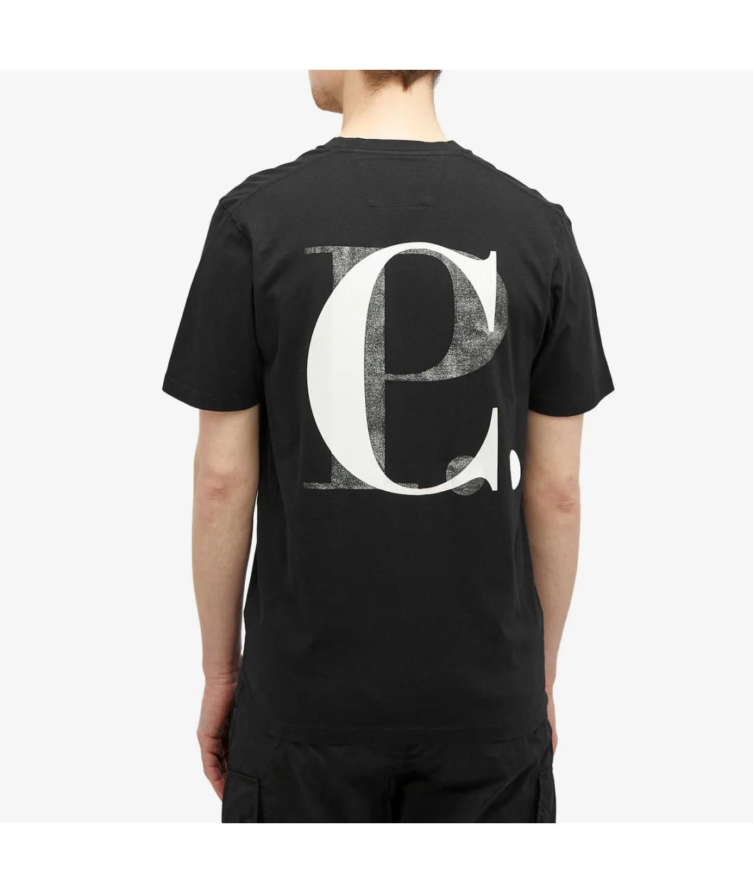 CP COMPANY Черная хлопковая футболка, фото 3