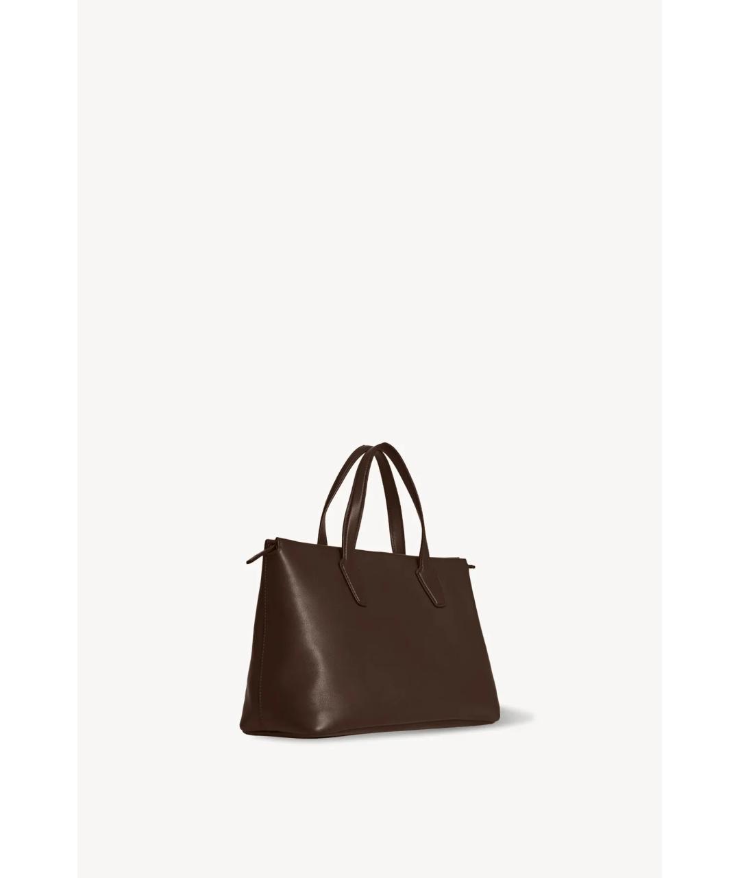 THE ROW Коричневая кожаная сумка с короткими ручками, фото 3