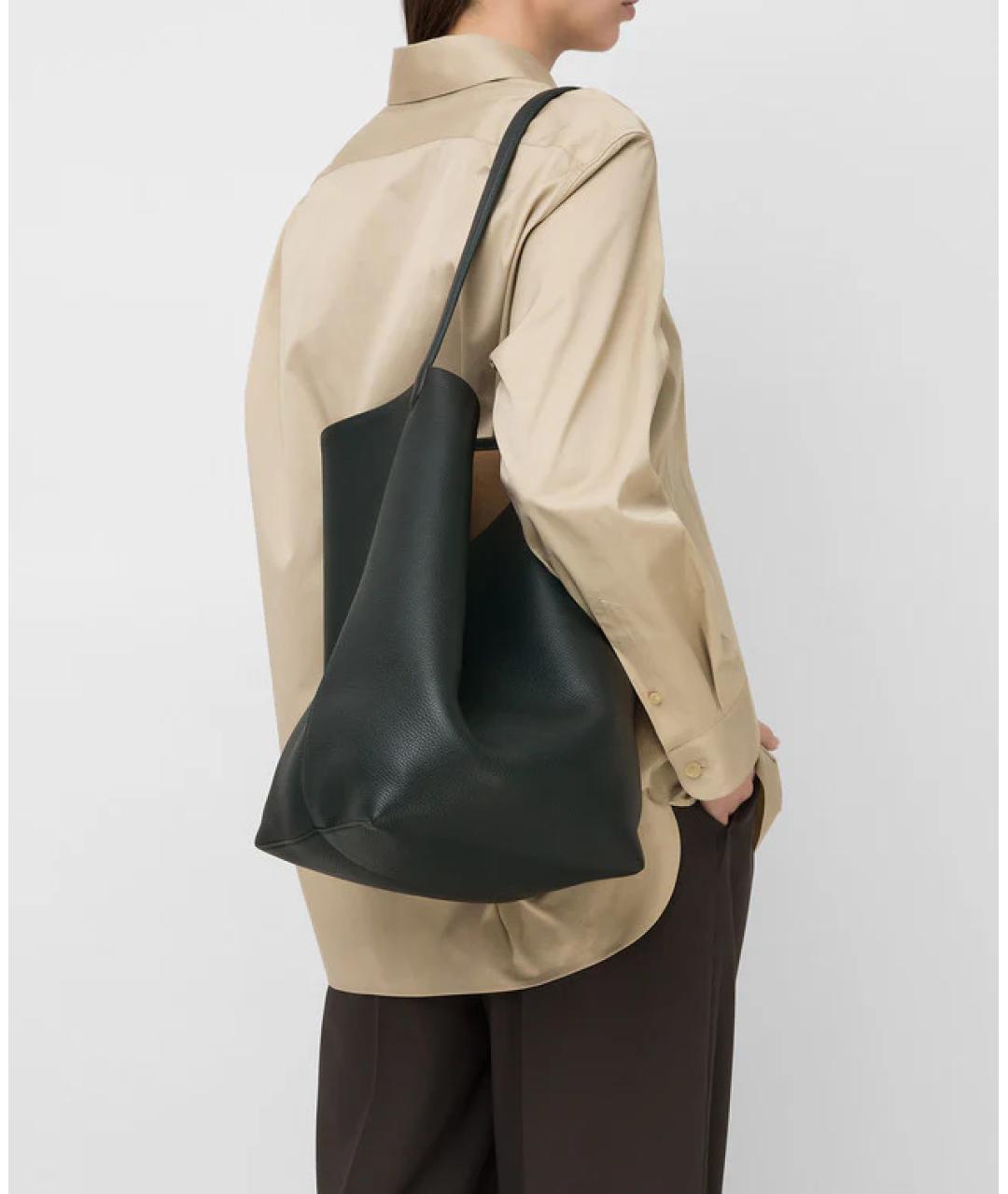 THE ROW Черная кожаная сумка тоут, фото 2