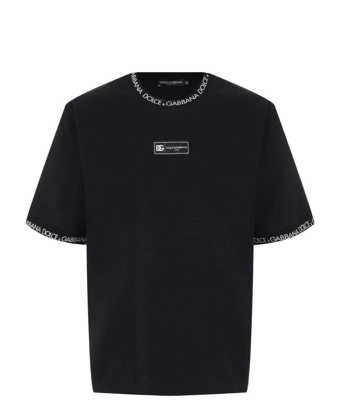 DOLCE&GABBANA Черная хлопковая футболка, фото 1