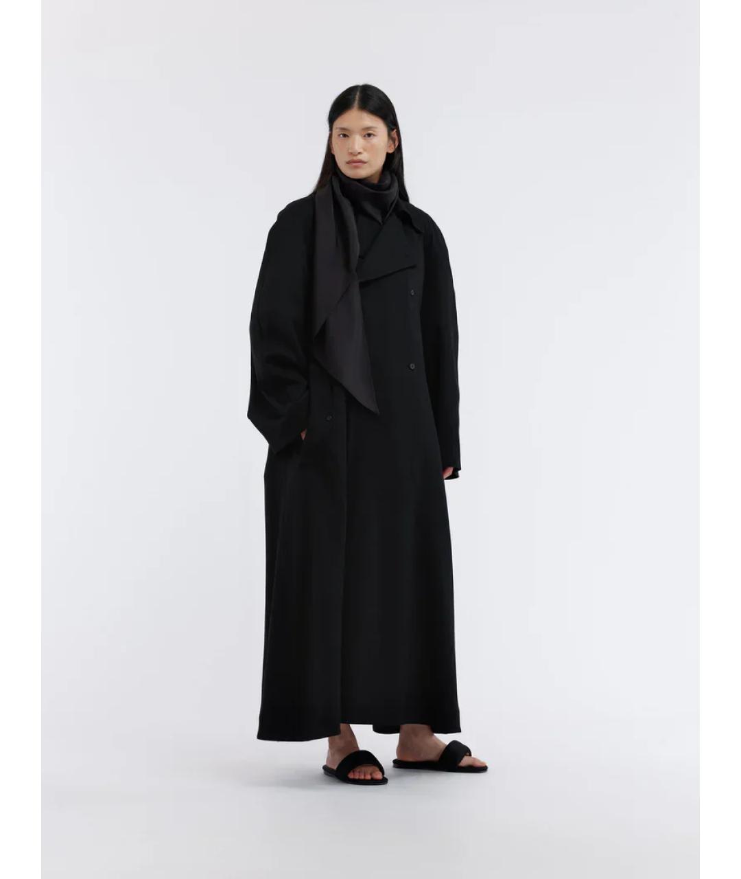 Carven Черный шерстяной тренч/плащ, фото 2