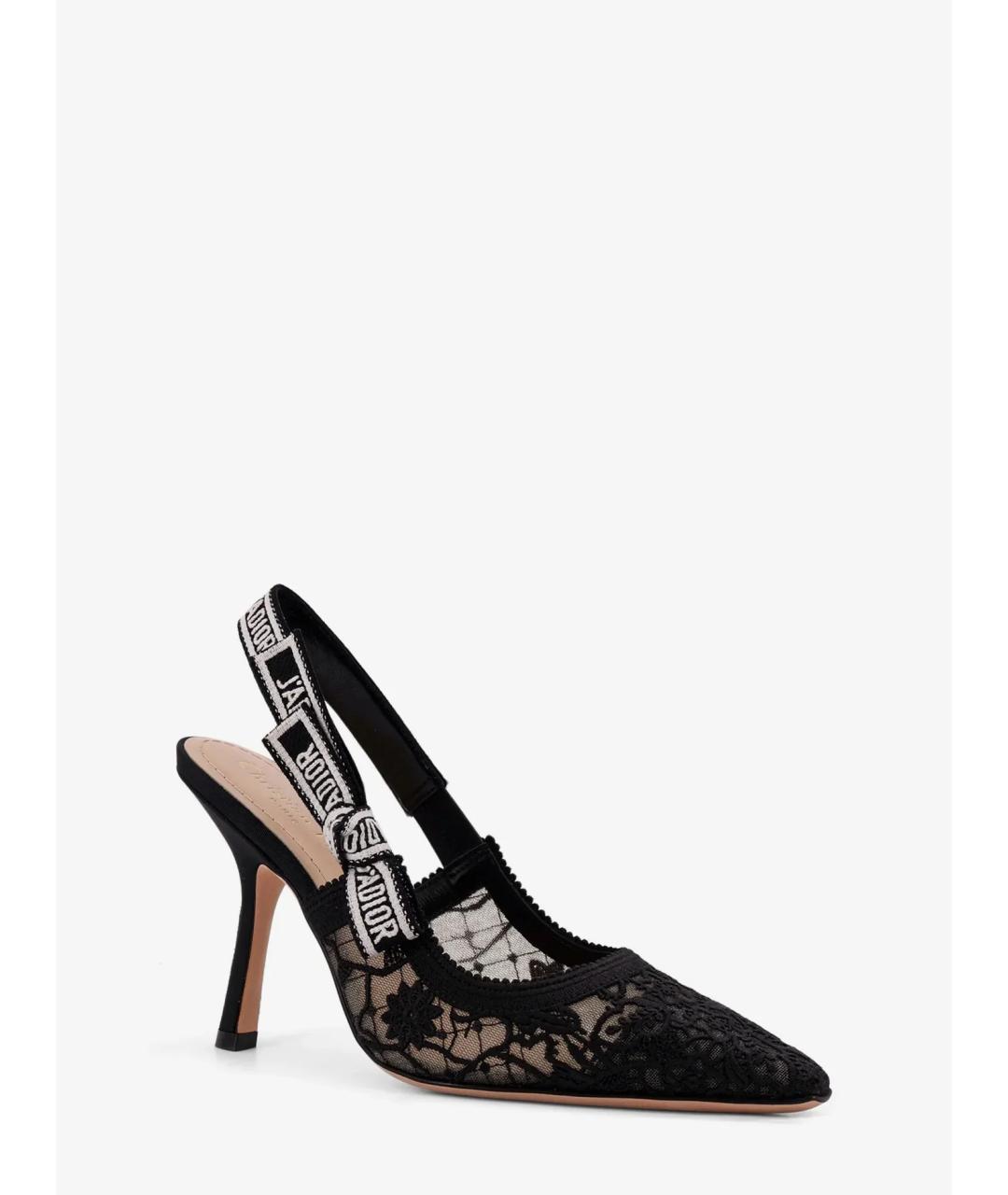 CHRISTIAN DIOR Черные текстильные туфли, фото 2