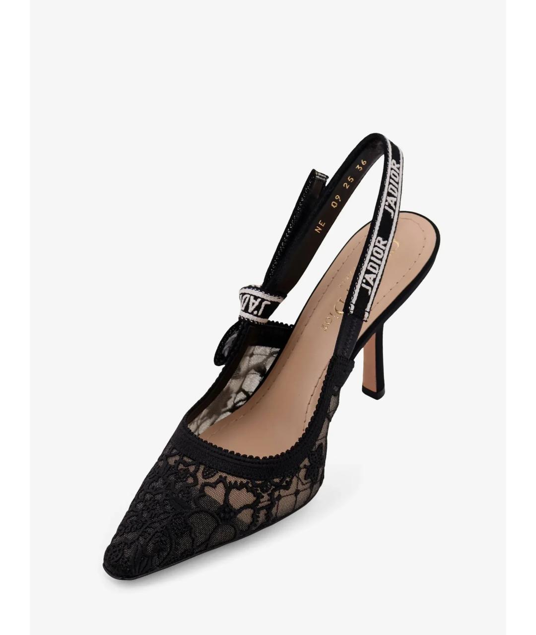 CHRISTIAN DIOR Черные текстильные туфли, фото 4