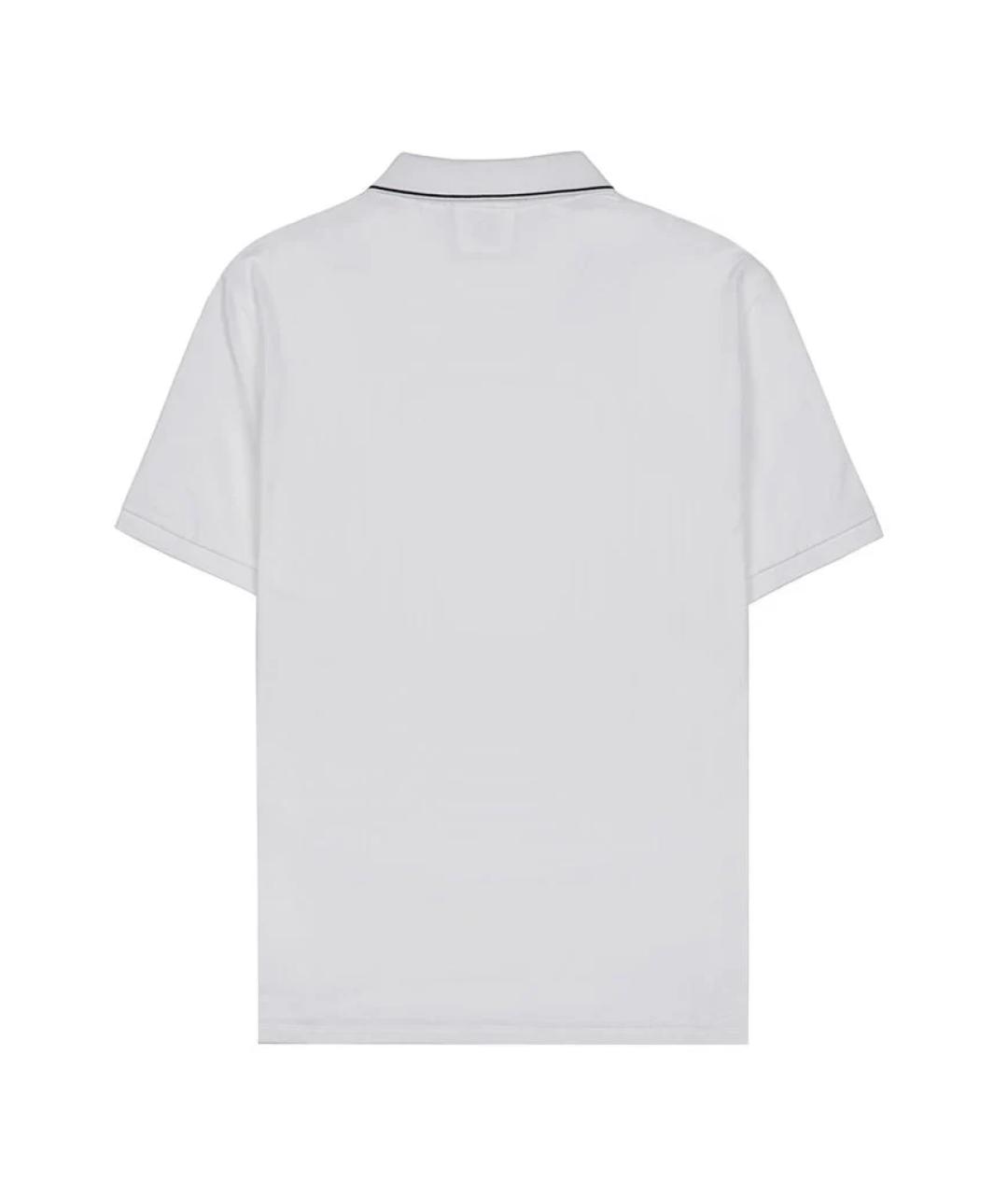 CP COMPANY Серое хлопковое поло с коротким рукавом, фото 2